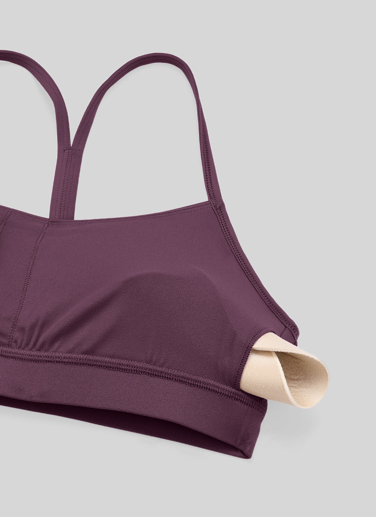 CRZ YOGA Women's Yoga Light Support Butterluxe Sports Bra Y back Grape Thistle Purple @model_info:NEW