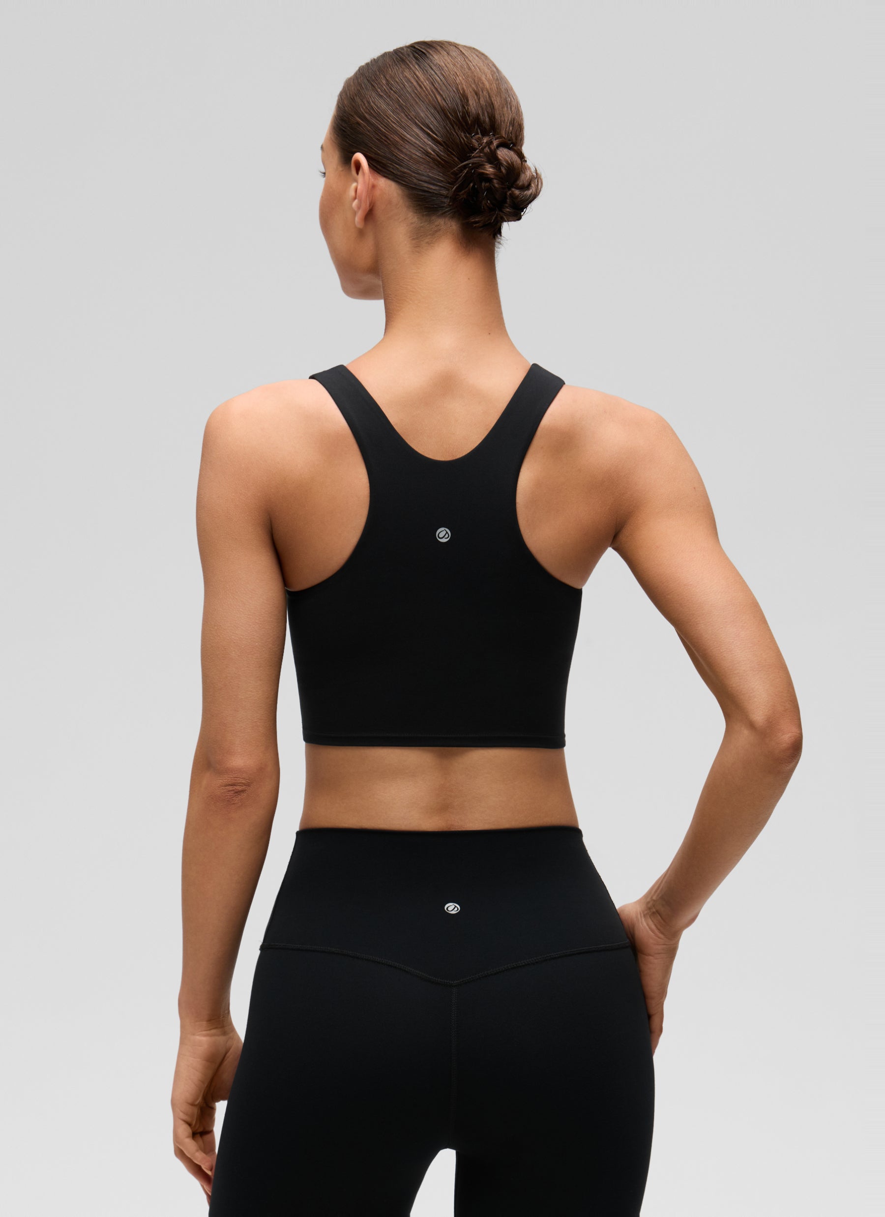 CRZ YOGA  Women's Yoga Low Support Butterluxe Tank High Neck Racerback Black