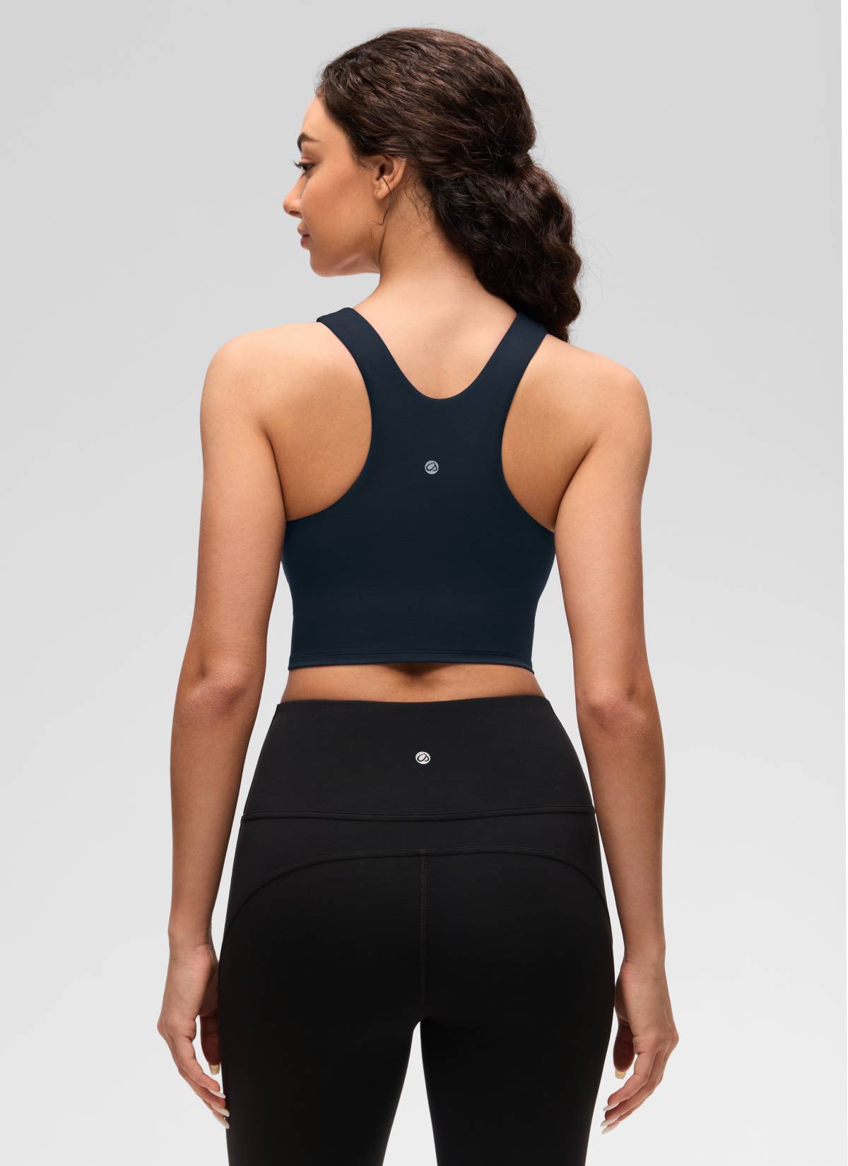 CRZ YOGA  Women's Yoga Low Support Butterluxe Tank High Neck Racerback True Navy
