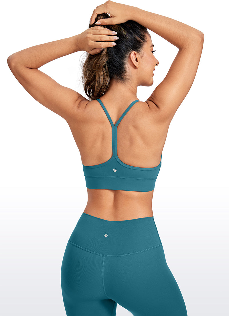 حمالة صدر طويلة لليوجا بدعم خفيف وظهر على شكل حرف Y للنساء من CRZ YOGA بلون أخضر بورياليس Butterluxe