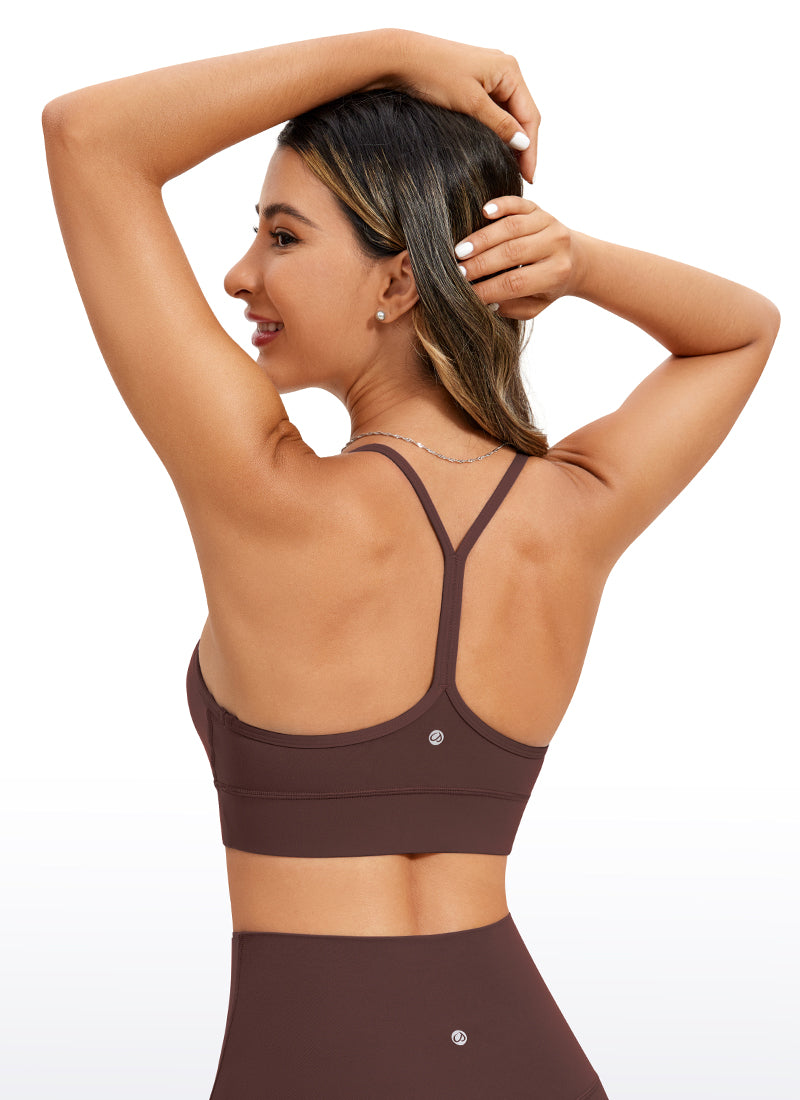 حمالة صدر طويلة لليوجا بدعم خفيف وظهر على شكل حرف Y للنساء من CRZ YOGA بلون رمادي داكن Butterluxe