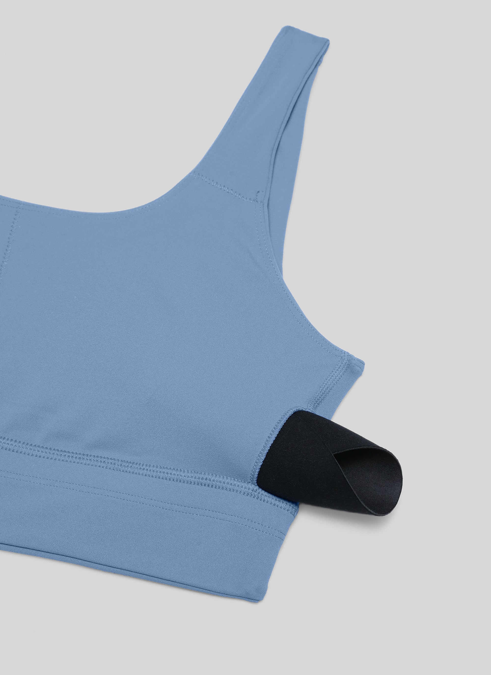 حمالة صدر رياضية طويلة من CRZ YOGA للنساء لليوغا بدعم منخفض Butterluxe بظهر على شكل حرف U بلون أزرق الواحة.