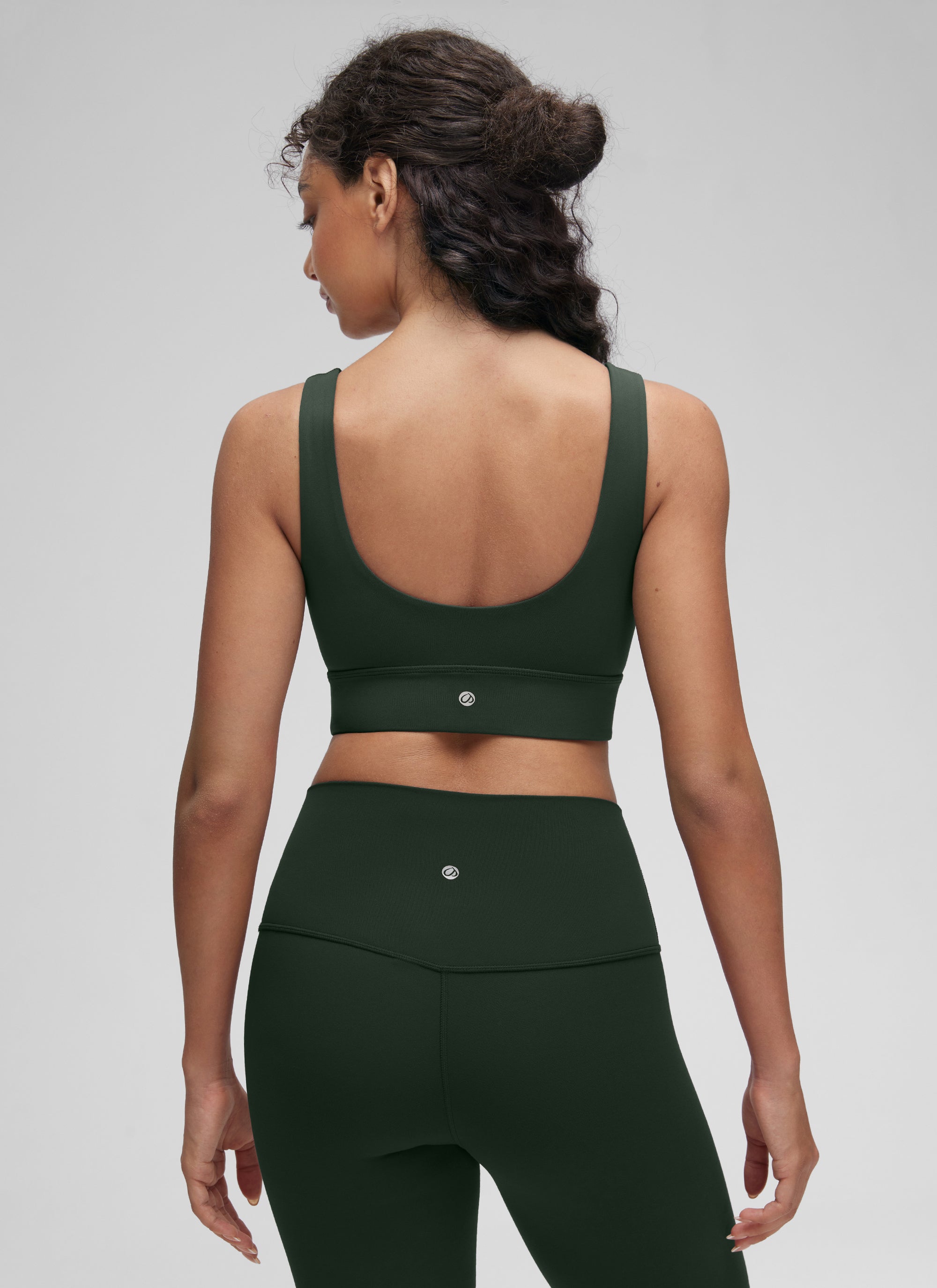 CRZ YOGA Women's Yoga Low Support Butterluxe Sport Bra U Back Longline Legend Green
