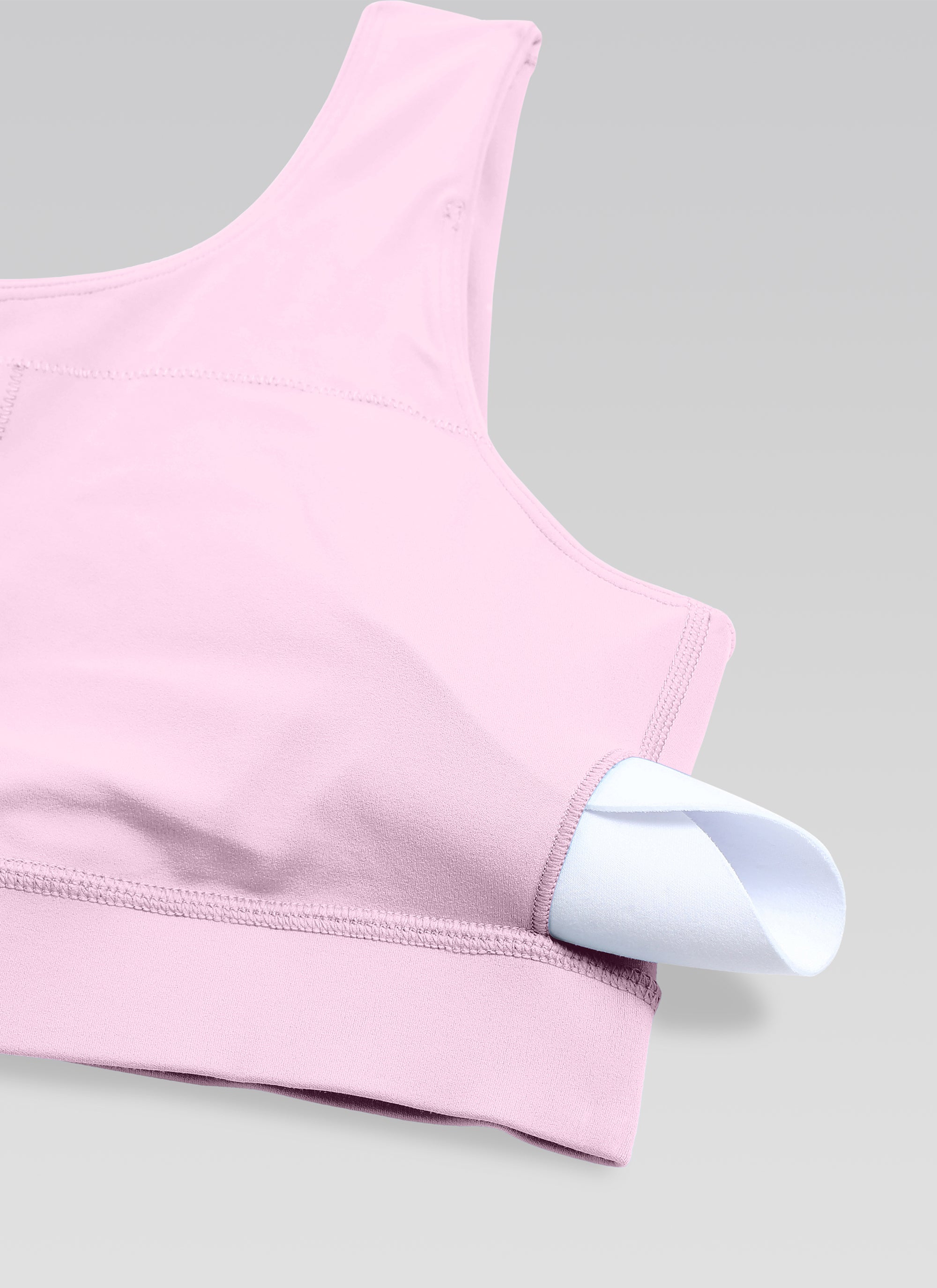 CRZ YOGA Butterluxe حمالة صدر رياضية نسائية بكتف واحد، غير متماثلة، مبطنة، لون فيتا بينك