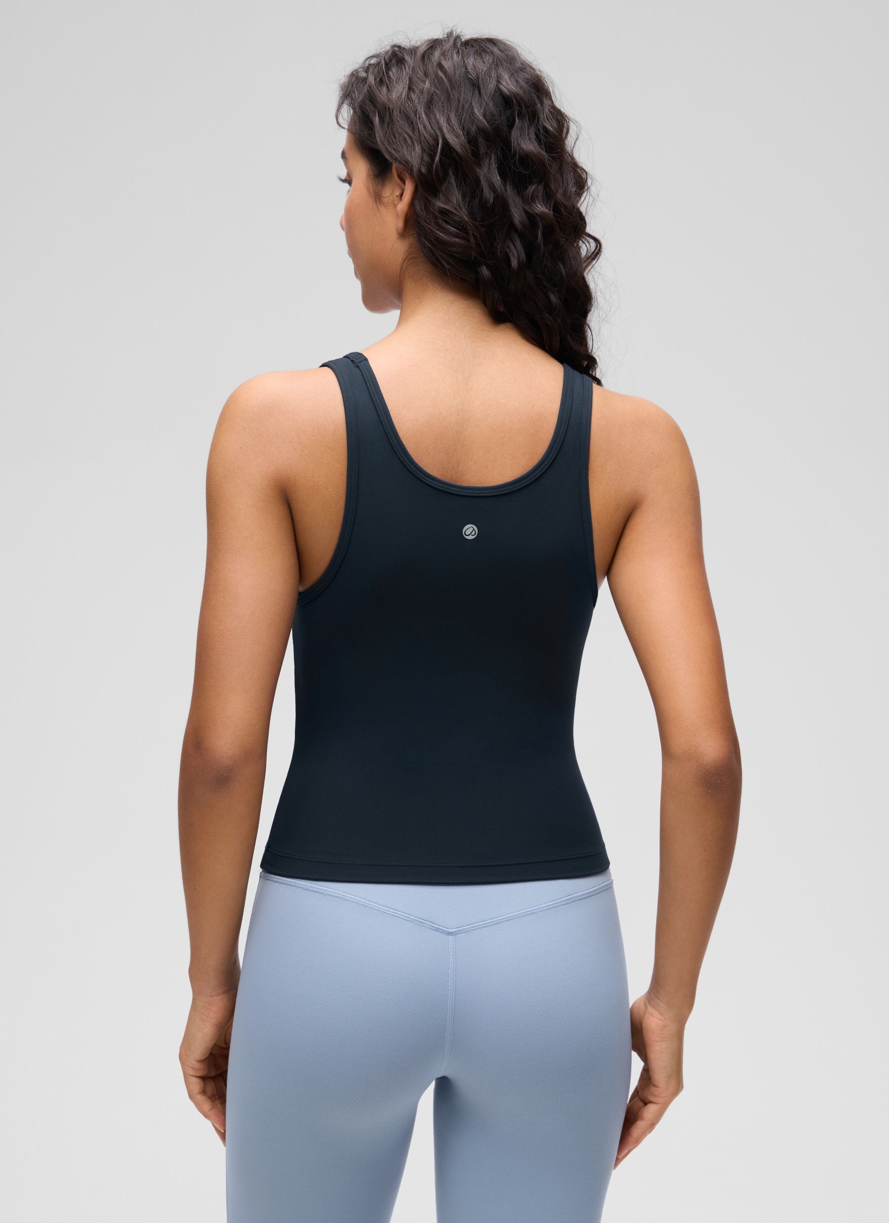 CRZ YOGA Women's Yoga Butterluxe Tight Fit Tank Tops Racerback True Navy
