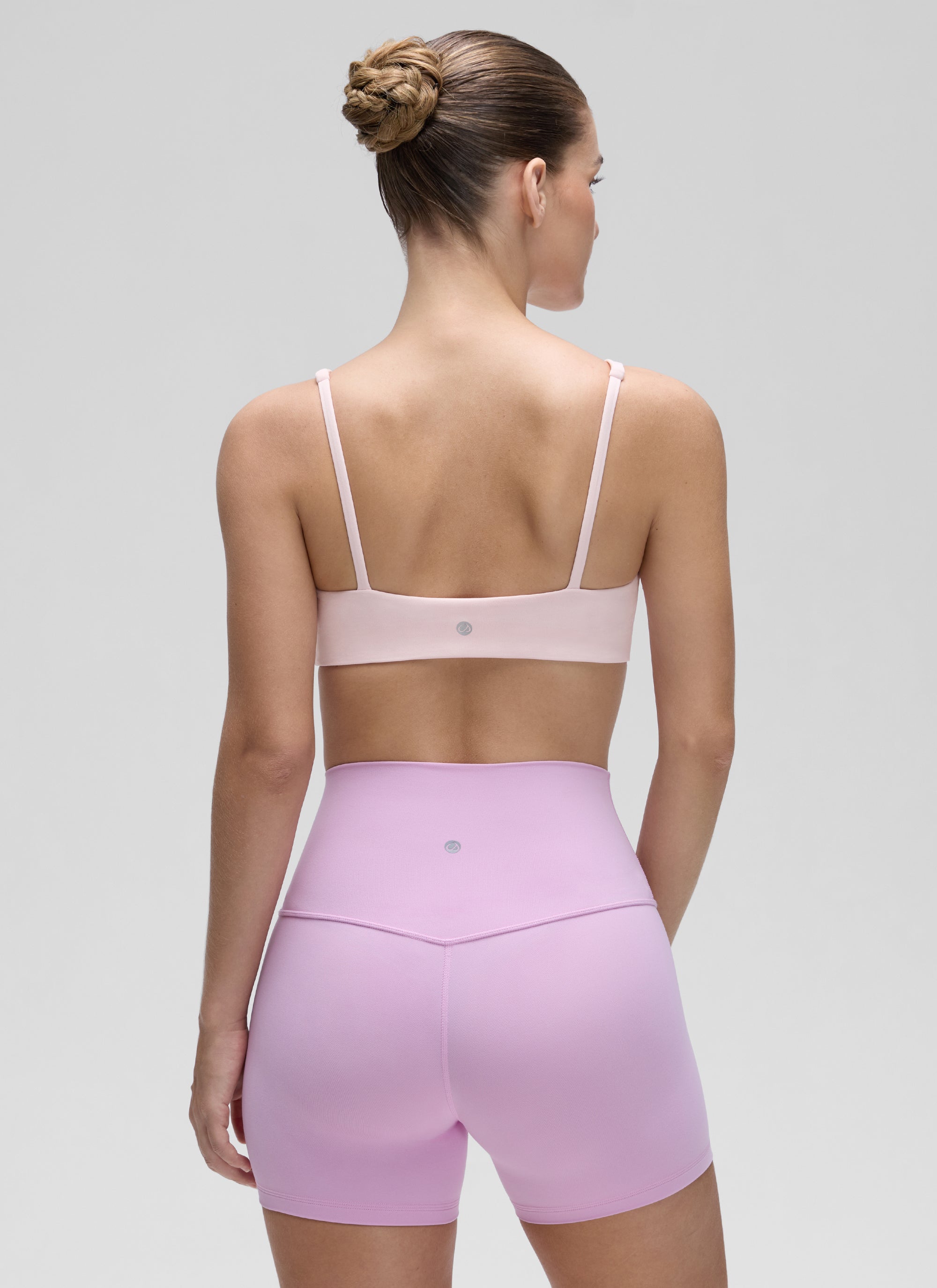 CRZ YOGA Women Butterluxe Square Neck Cami Padded Mini Bra Strawberry Pink