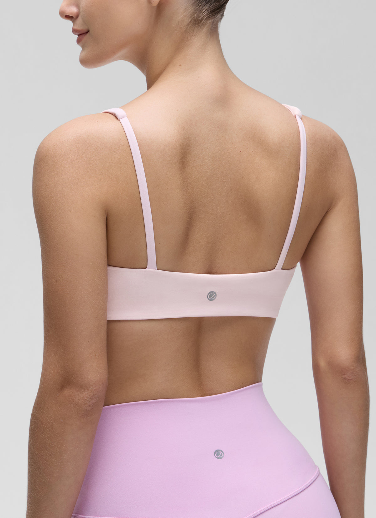 CRZ YOGA Women Butterluxe Square Neck Cami Padded Mini Bra Strawberry Pink @model_info:Jaynne