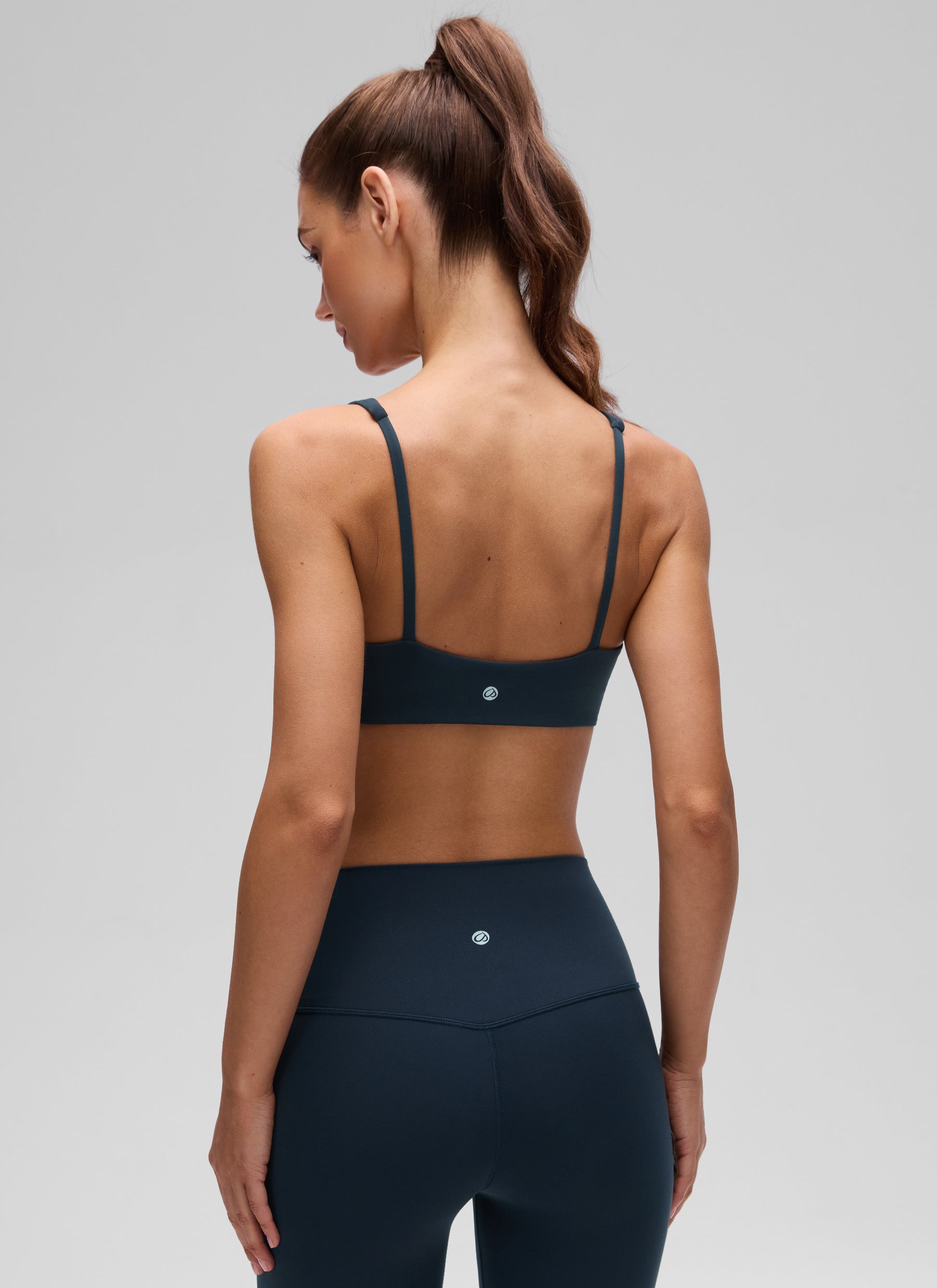 CRZ YOGA Women Butterluxe Square Neck Cami Padded Mini Bra True Navy @model_info:G