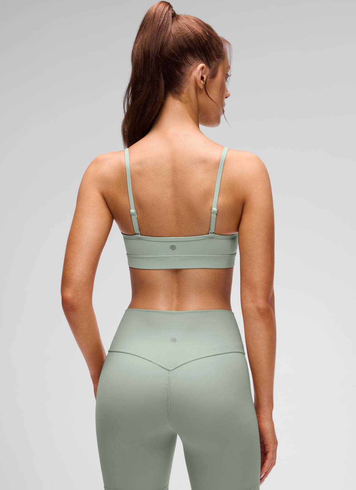 CRZ YOGA Butterluxe Womens V Neck Camisole Yoga Padded Sports Bra Green Palm Court