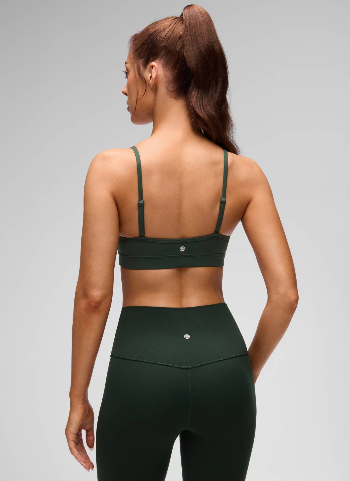 CRZ YOGA Butterluxe Womens V Neck Camisole Yoga Padded Sports Bra Legend Green