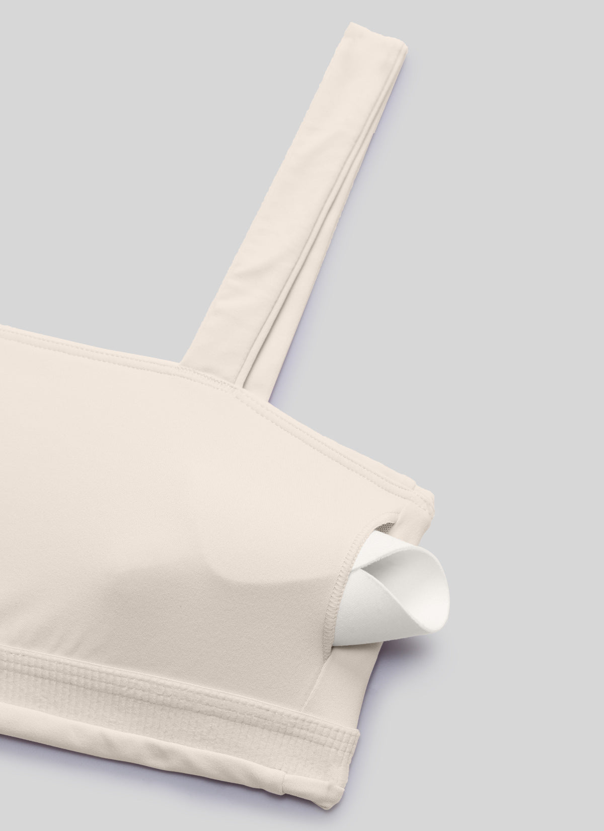 CRZ YOGA Women's Butterlift Workout Square Neck Built in Sports Bra Mojave Tan @model_info:DETAIL