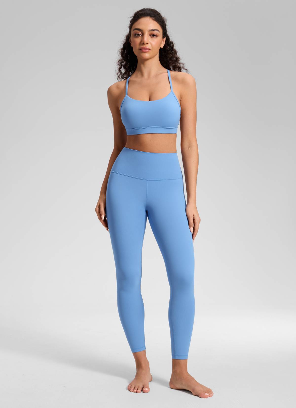 CRZ YOGA Women's Yoga Lounge High Rise Butterluxe Yoga Leggings 25'' Party Blue