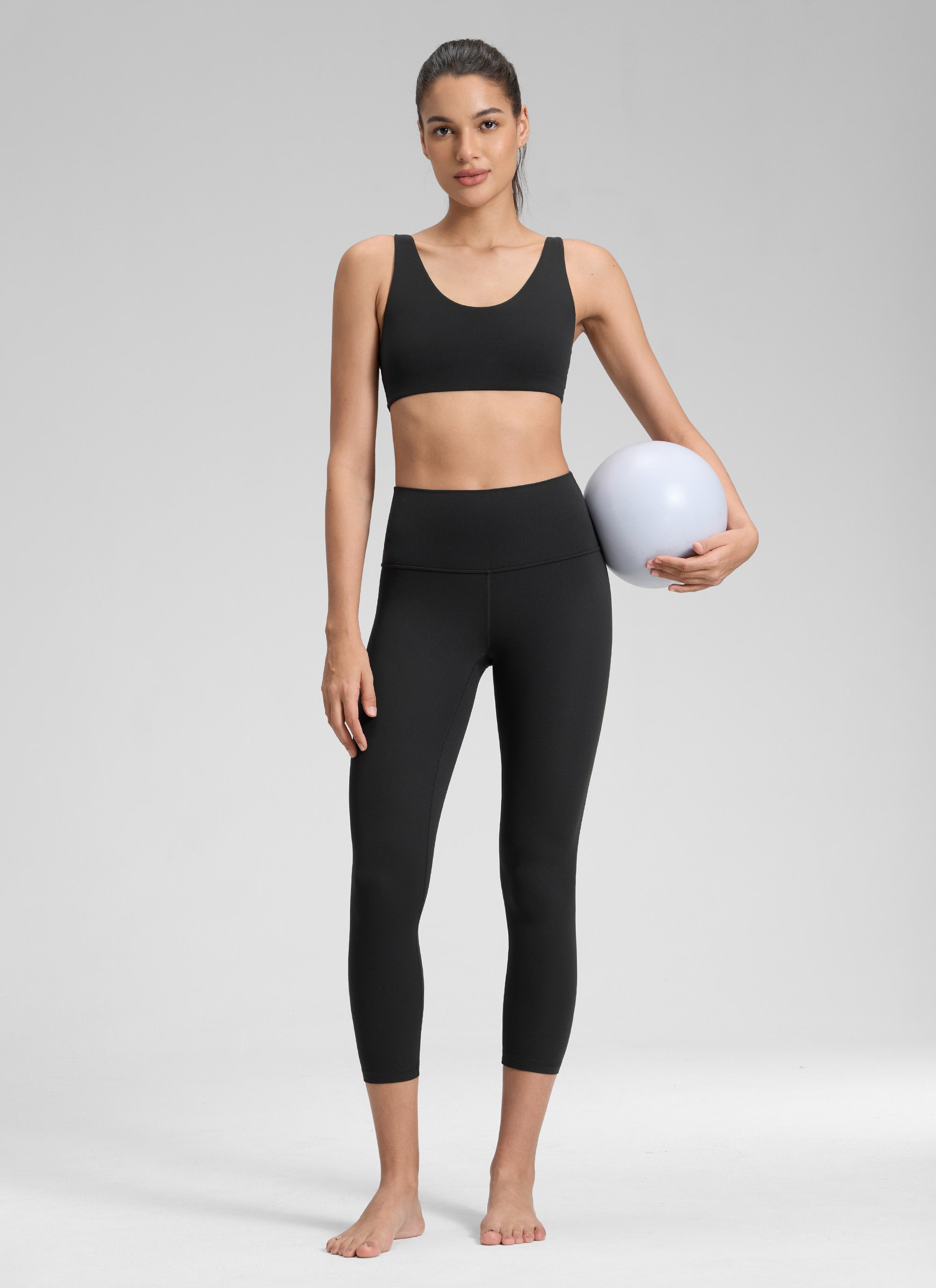 CRZ YOGA - بنطال يوغا نسائي فضفاض بخصر مرتفع من نوع « Butterluxe » مقاس 23 بوصة، أسود