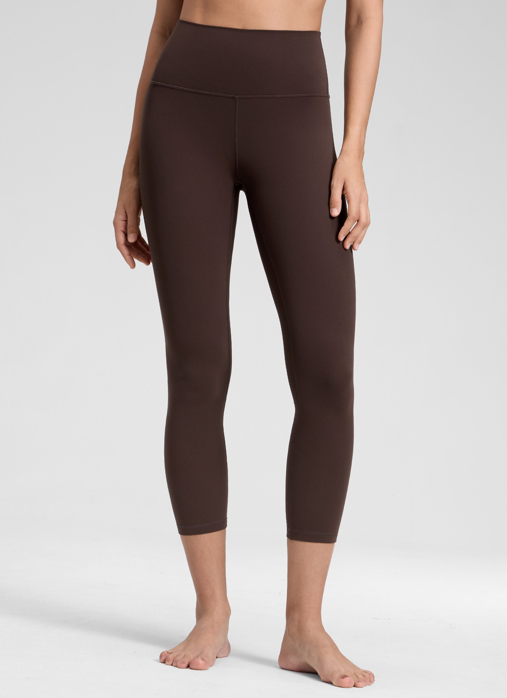 CRZ YOGA - بنطال يوغا نسائي فضفاض بخصر مرتفع من طراز « Butterluxe » مقاس 23 بوصة، لون بني داكن