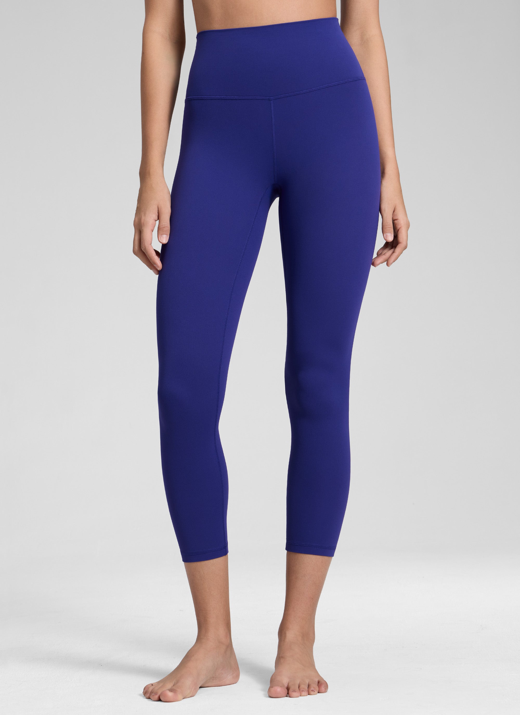 CRZ YOGA - بنطال يوغا نسائي فضفاض بخصر مرتفع من Butterluxe مقاس 23 بوصة، لون أزرق لاركسبر