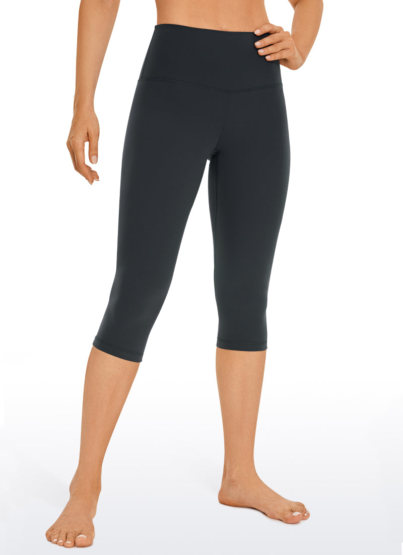 CRZ YOGA - بنطال يوغا نسائي فضفاض بخصر مرتفع Butterluxe مقاس 17 بوصة بلون «Melanite»