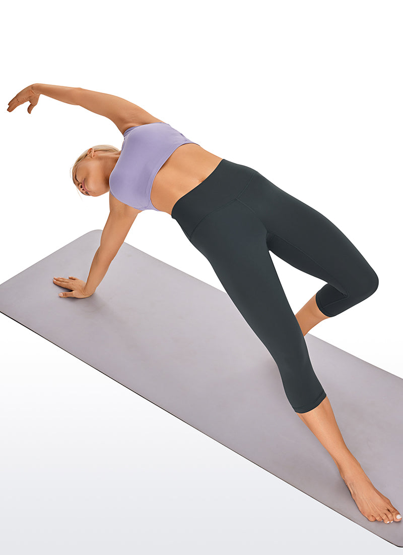 CRZ YOGA - بنطال يوغا نسائي فضفاض بخصر مرتفع Butterluxe مقاس 17 بوصة بلون «Melanite»