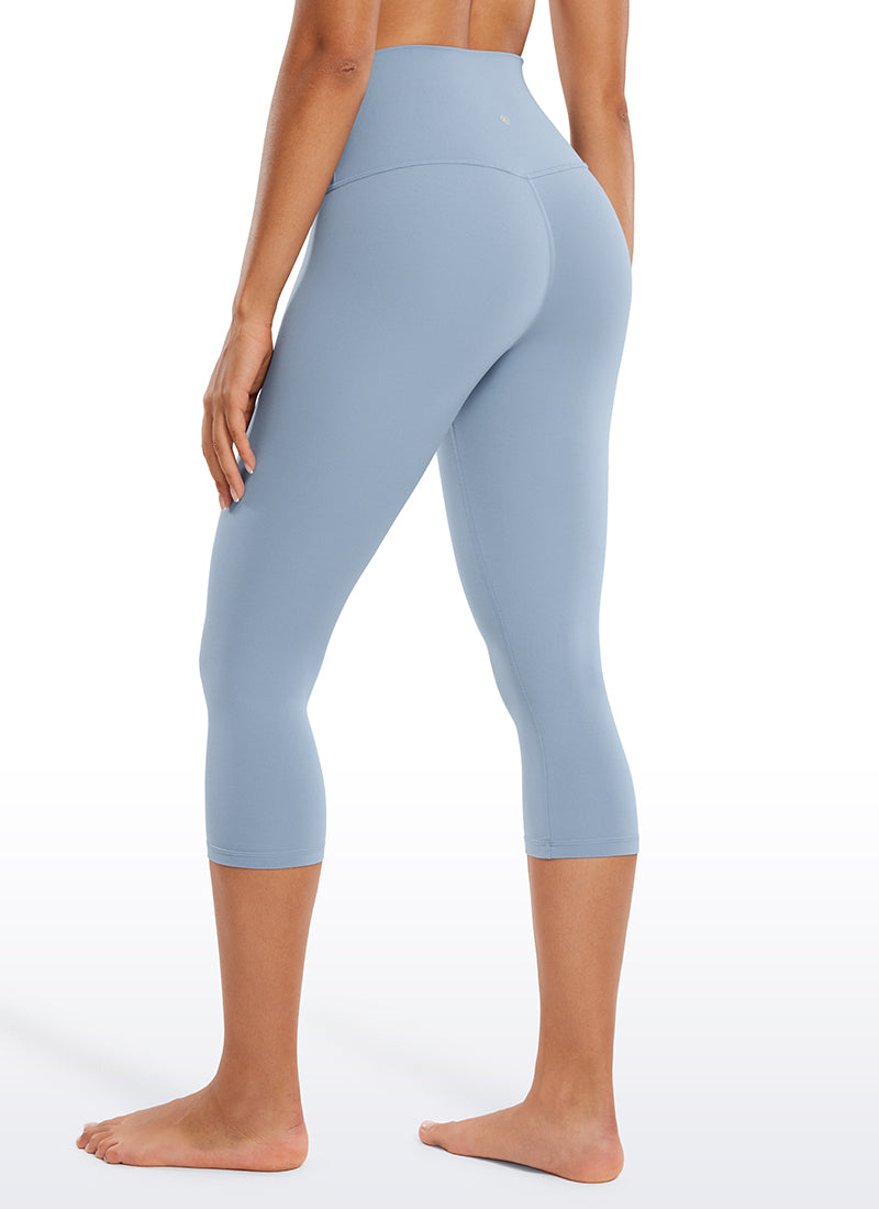 CRZ YOGA Women's Yoga Lounge High Rise Butterluxe Yoga Leggings 19'' Cambric Blue @model_info:Fiona