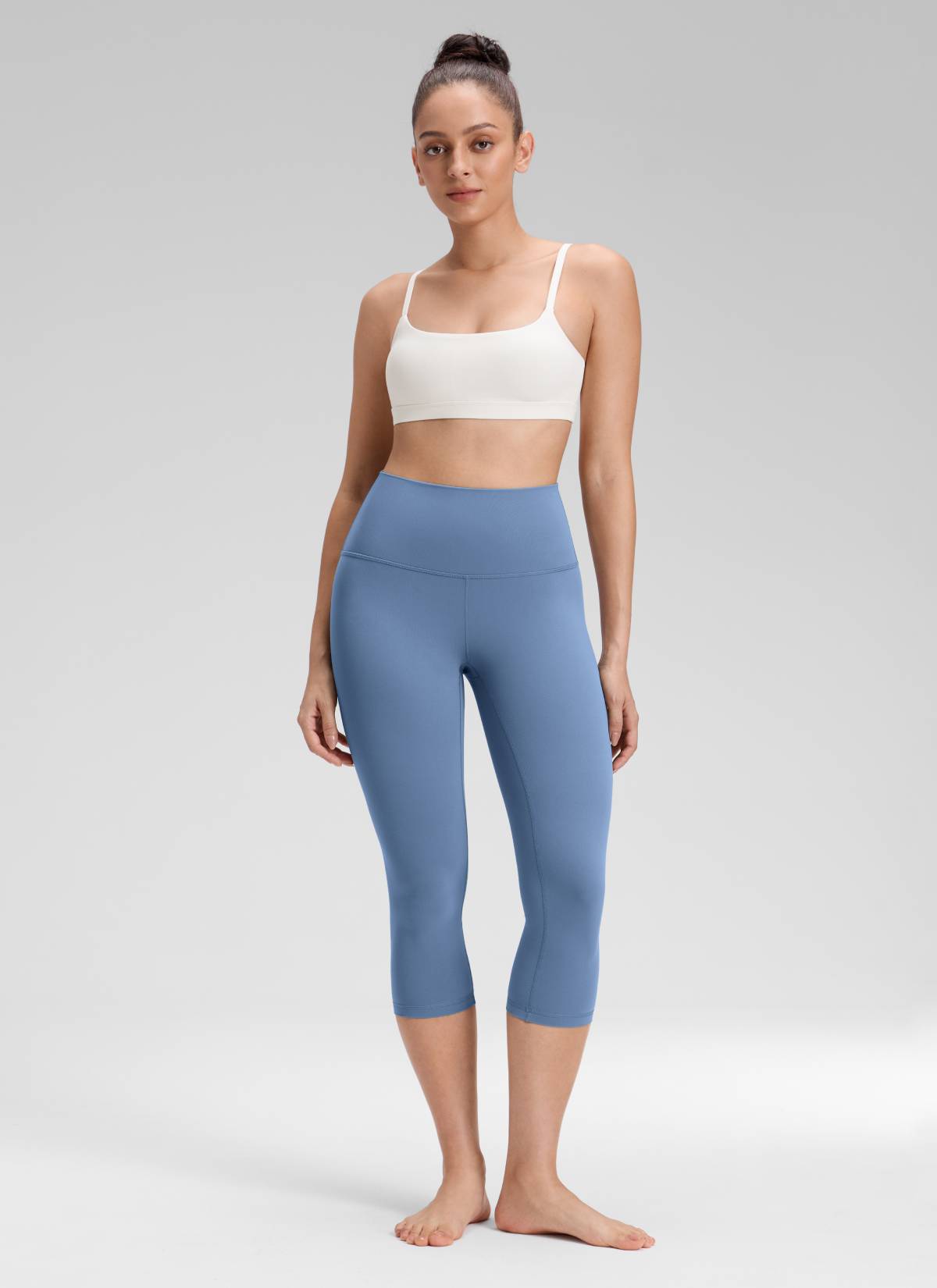 CRZ YOGA ليقنز يوغا Butterluxe نسائي بخصر مرتفع لليوغا والاسترخاء 48 سم أزرق واحة