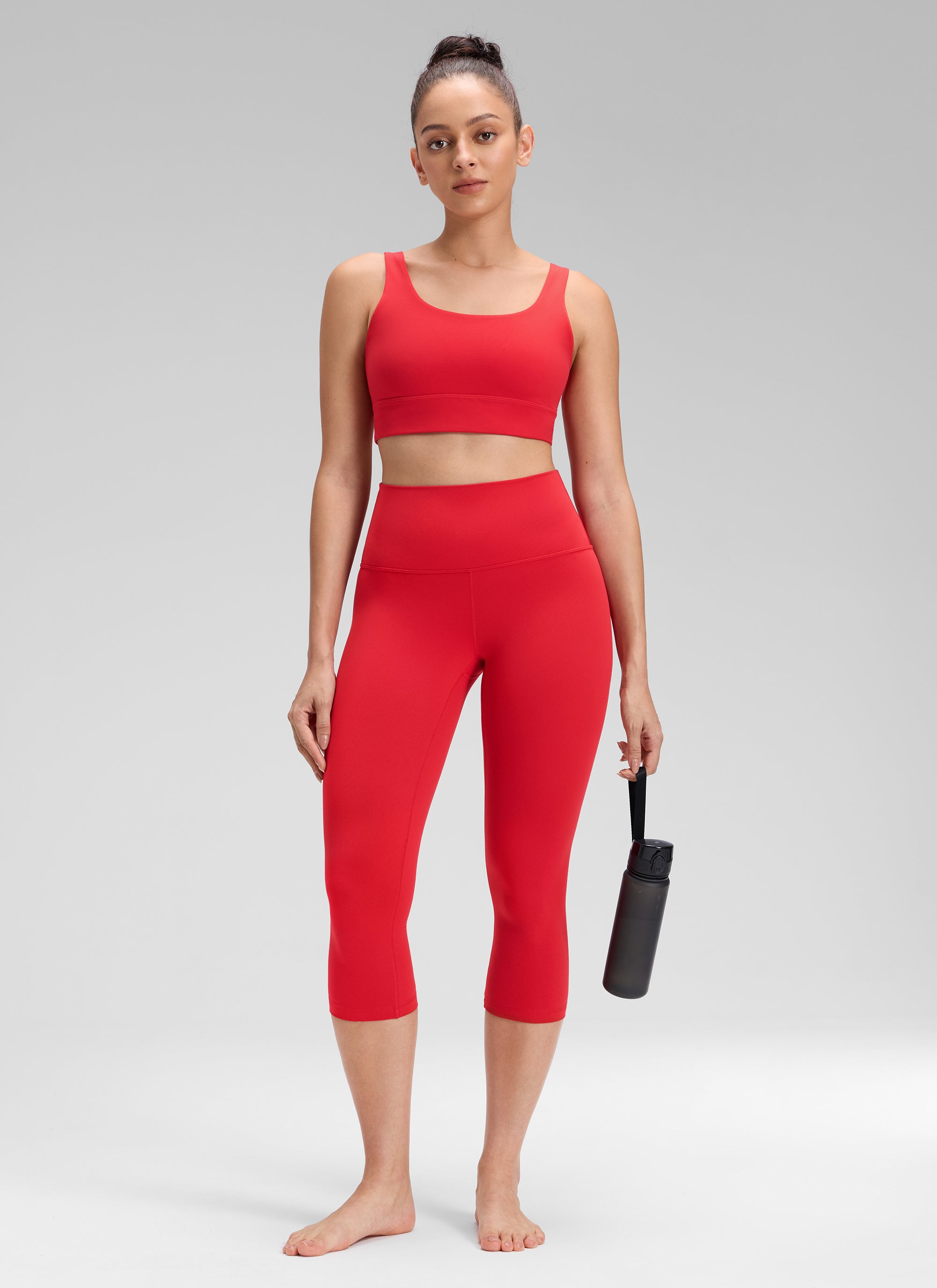 CRZ YOGA ليقنز يوغا Butterluxe نسائي بخصر مرتفع لليوغا والاسترخاء 48 سم أحمر أورورا