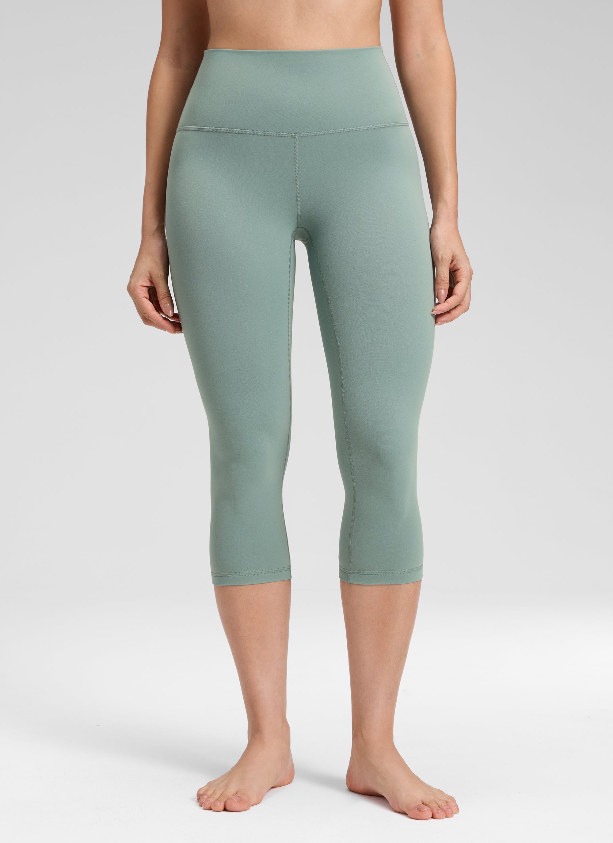 CRZ YOGA ليقنز يوغا Butterluxe نسائي بخصر مرتفع لليوغا والاسترخاء 48 سم أخضر كريتر