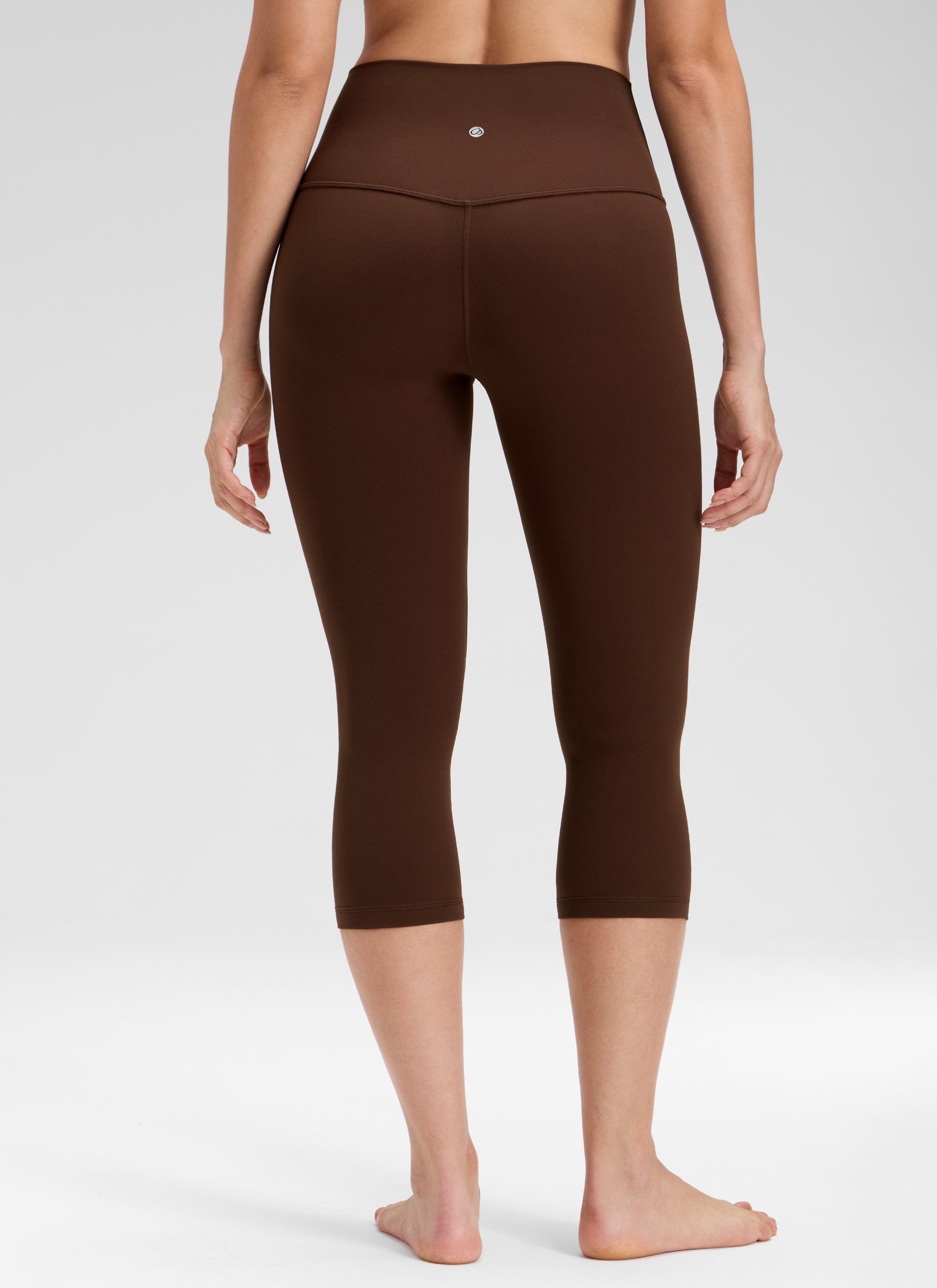 ليقنز يوغا Butterluxe نسائي بخصر عالٍ من CRZ YOGA للاسترخاء واليوغا، 48 سم، بني حممي