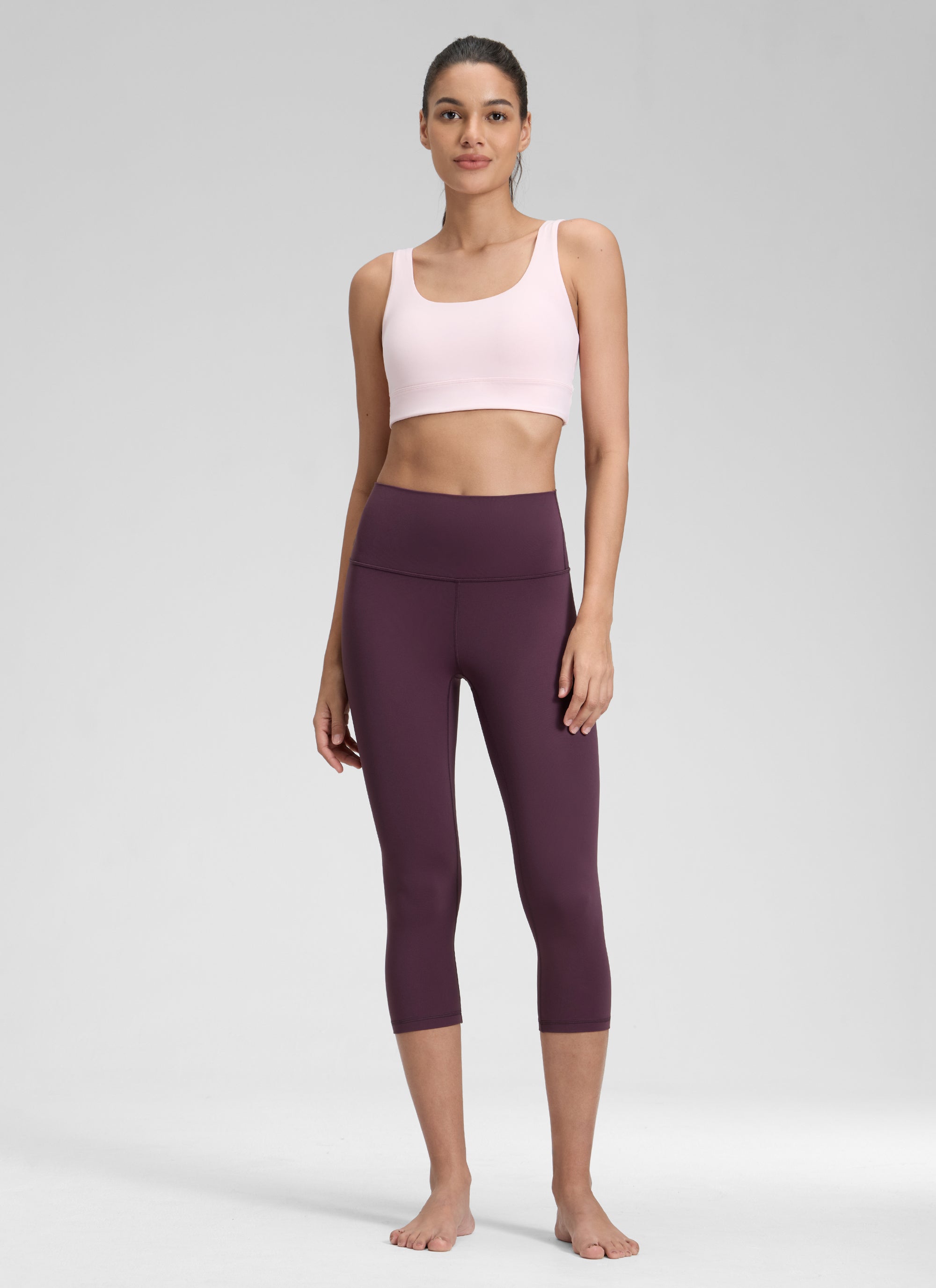 CRZ YOGA ليقنز يوغا Butterluxe نسائي بخصر مرتفع لليوغا والاسترخاء 48 سم بنفسجي داكن