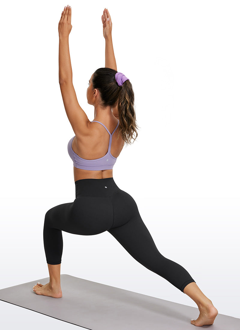 بنطلون ضيق للযোগا والاسترخاء بخصر عالي وبتصميم Butterluxe بطول 53 سم للنساء من CRZ YOGA، أسود