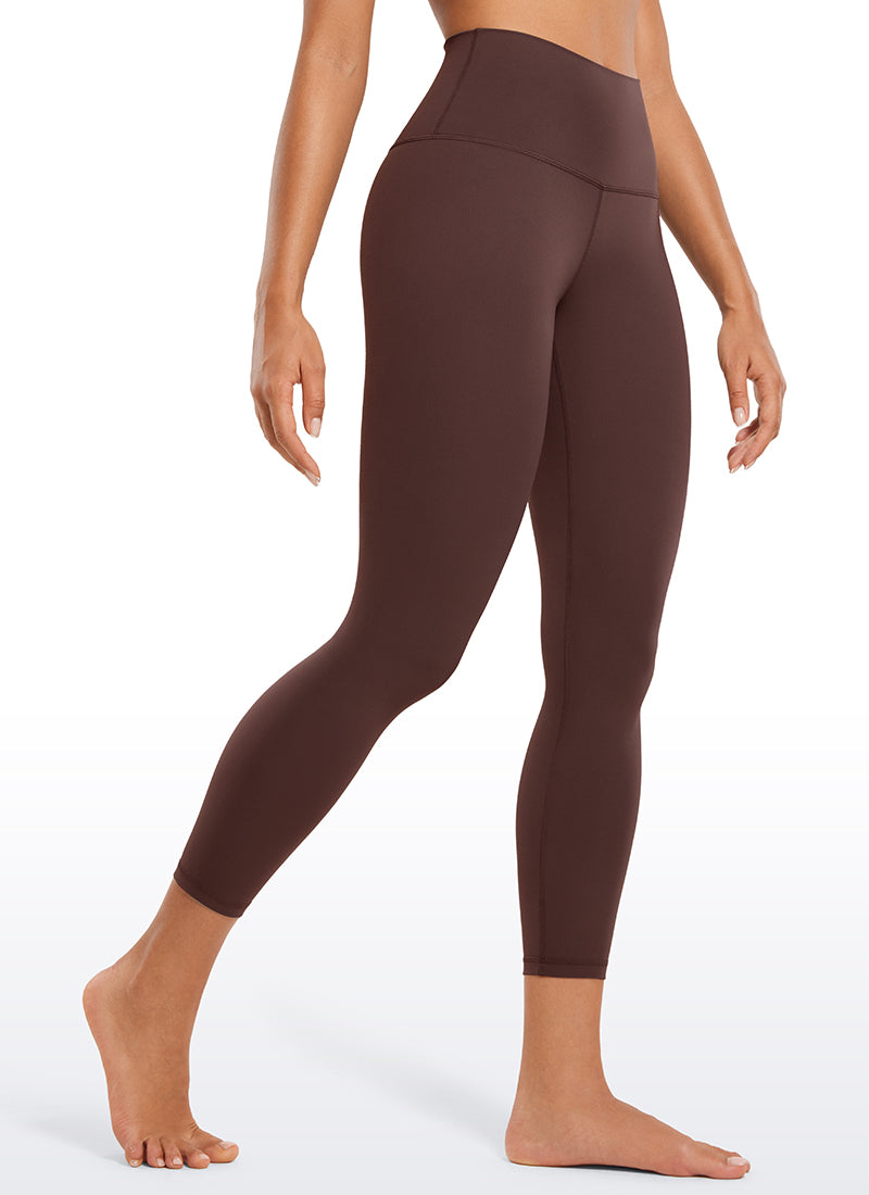CRZ YOGA Women's Yoga Lounge High Rise Butterluxe Yoga Leggings 23'' Taupe @model_info:Fiona