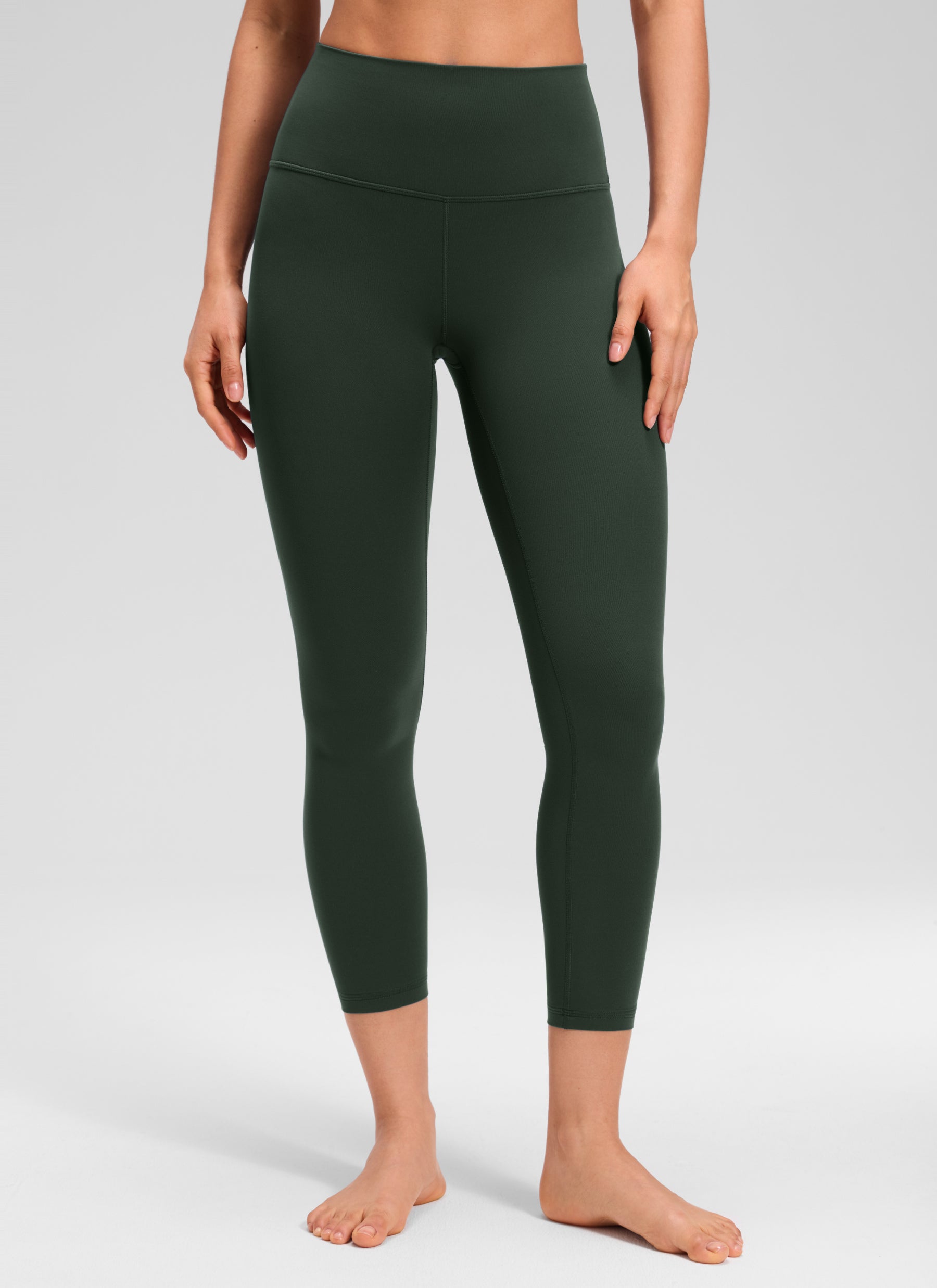 CRZ YOGA Women's Yoga Lounge High Rise Butterluxe Yoga Leggings 23'' Legend Green @model_info:S1