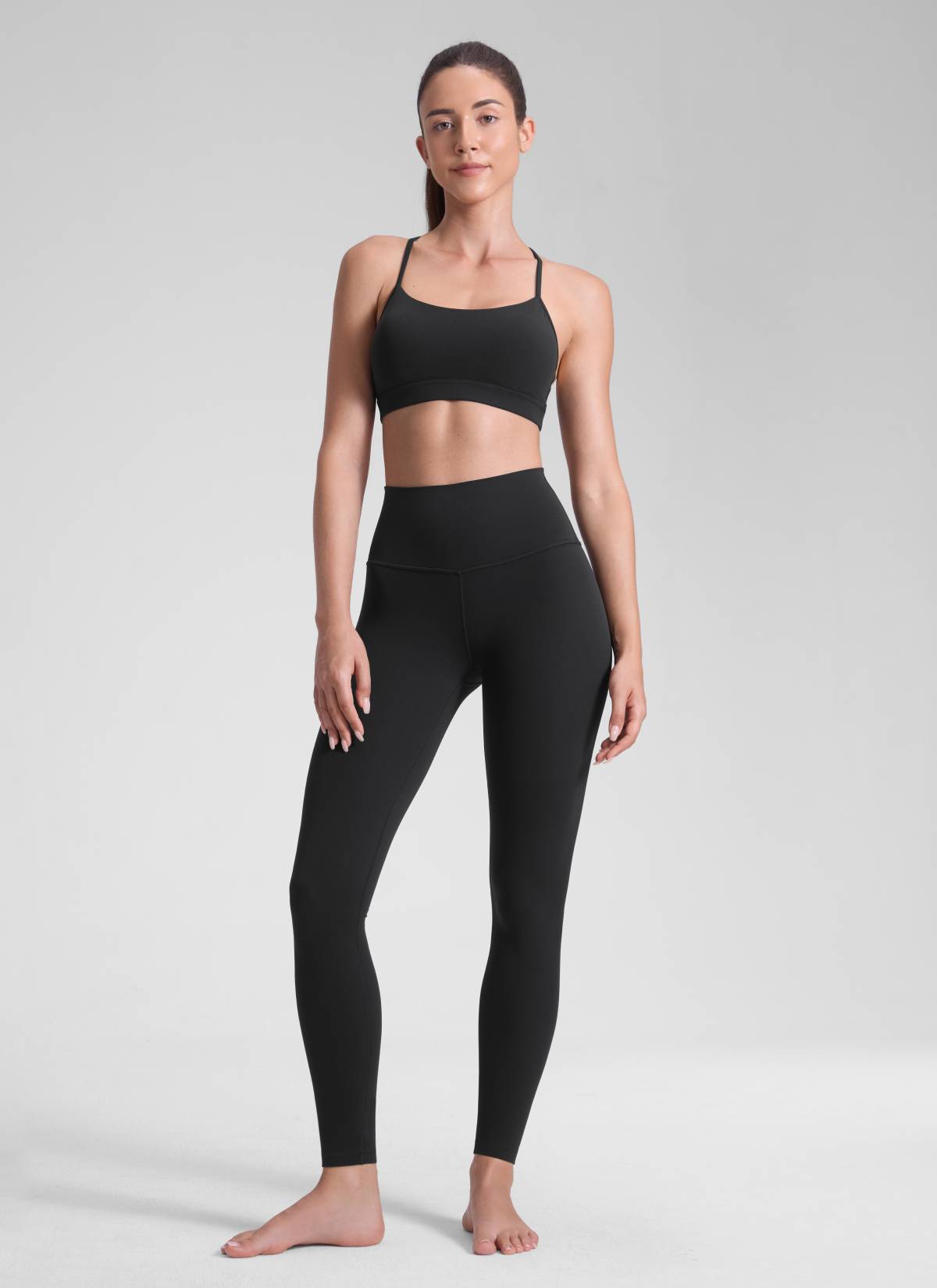 CRZ YOGA Women's Yoga Lounge High Rise Butterluxe Yoga Leggings 28'' Black