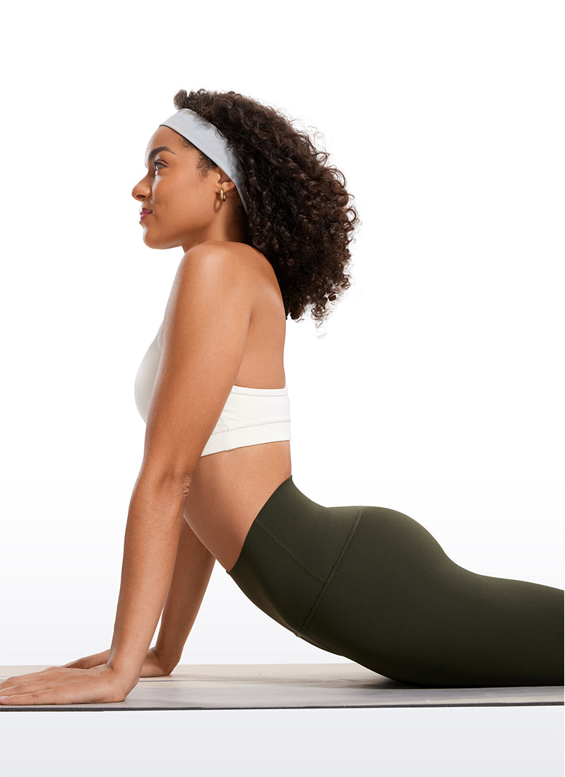 CRZ YOGA Women's Yoga Lounge High Rise Butterluxe Yoga Leggings 28'' Olive Green