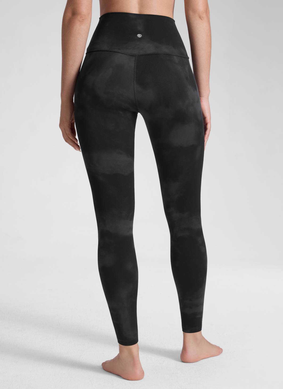 CRZ YOGA Women's Yoga Lounge High Rise Butterluxe Yoga Leggings 28'' Black Tie Dye Flowers