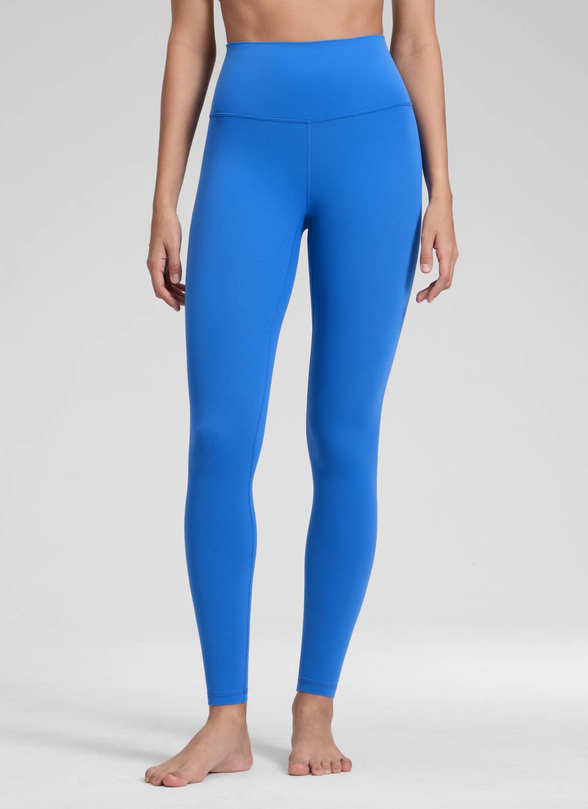 CRZ YOGA ليغينغز يوغا Butterluxe نسائي بخصر مرتفع للاسترخاء بطول 71 سم أزرق لامع