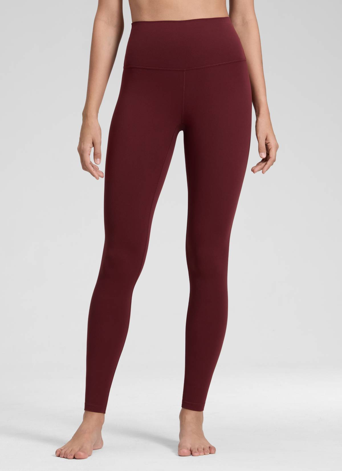 CRZ YOGA Women's Yoga Lounge High Rise Butterluxe Yoga Leggings 28'' Red Merlot