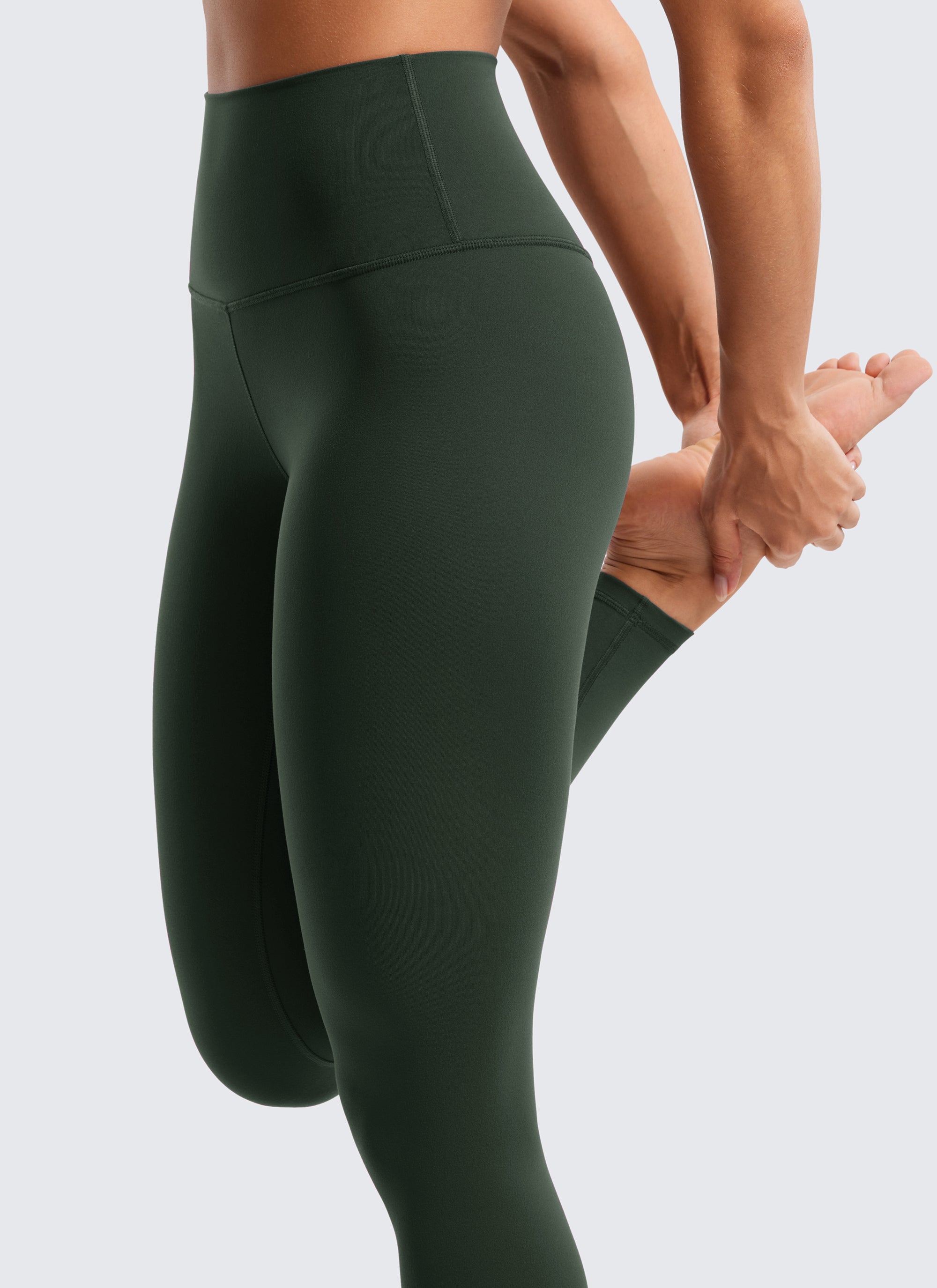 CRZ YOGA ليجنز يوغا نسائي بخصر عالٍ للراحة Butterluxe بطول 71 سم - أخضر أسطوري