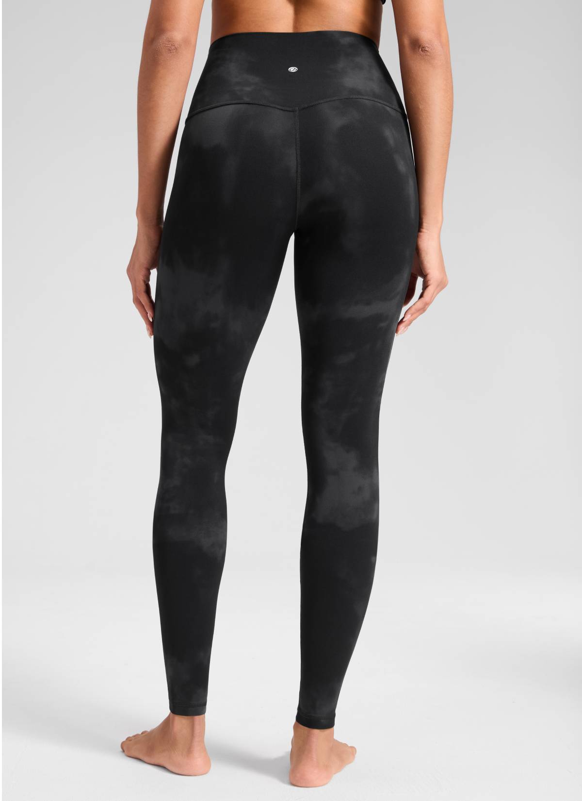 CRZ YOGA - بنطال يوغا نسائي فضفاض بخصر مرتفع Butterluxe بطول 30 بوصة، أسود بنقشة أزهار «Tie Dye»