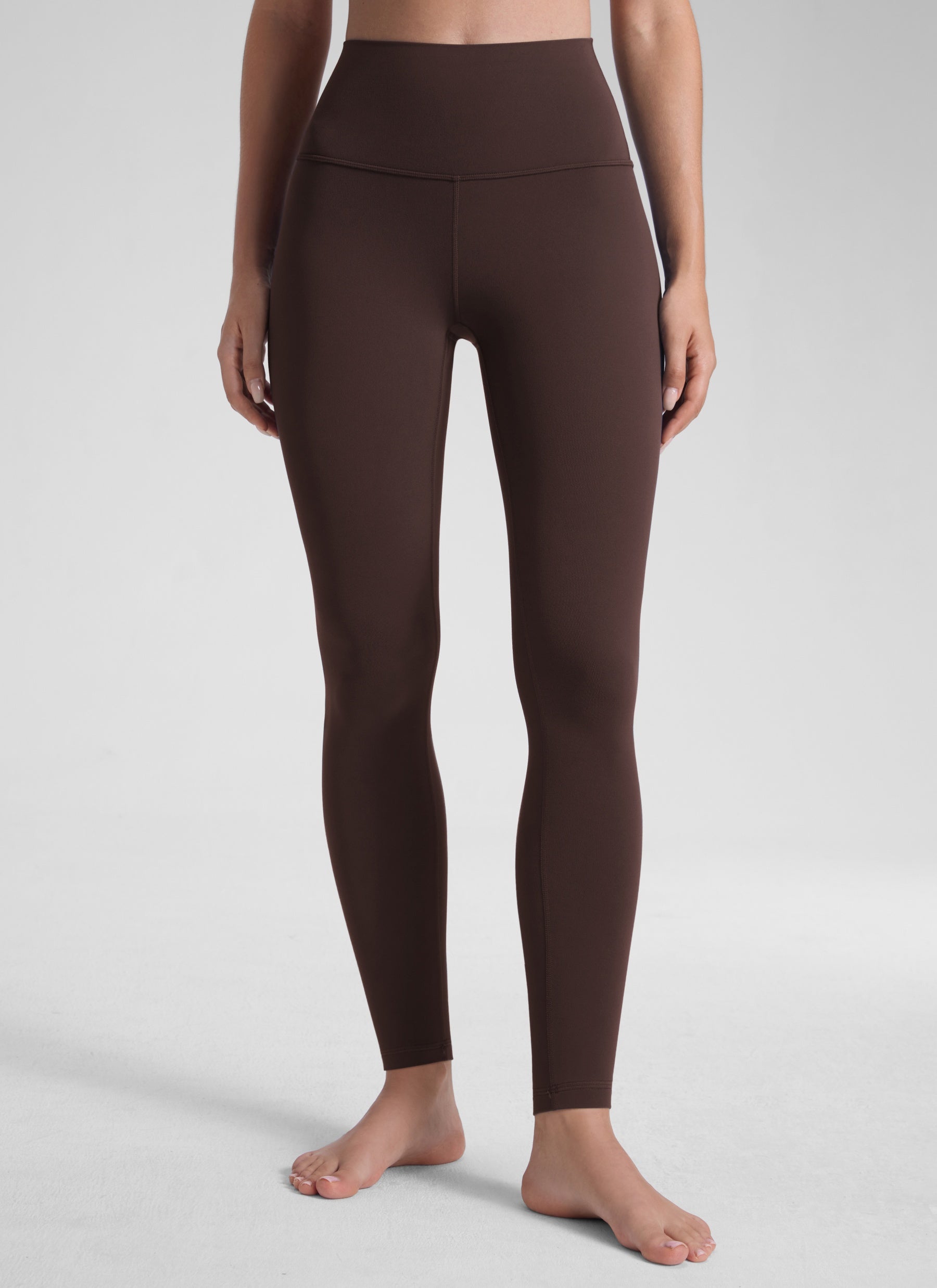 CRZ YOGA - بنطال يوغا نسائي فضفاض بخصر مرتفع من قماش Butterluxe مقاس 30 بوصة، لون بني داكن