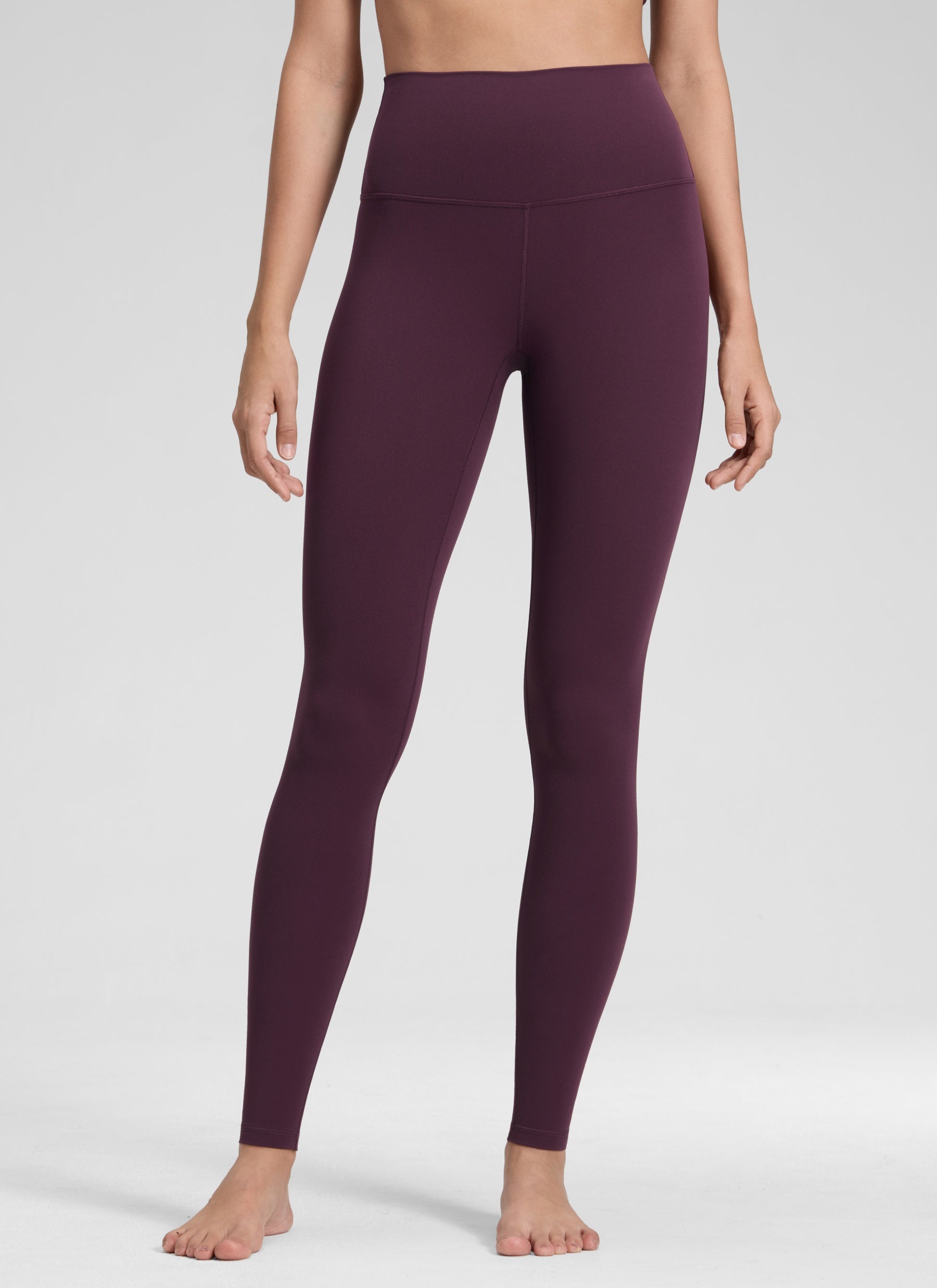 CRZ YOGA - بنطال يوغا نسائي فضفاض بخصر مرتفع من طراز " Butterluxe " بطول 30 بوصة، لون أرجواني غامق