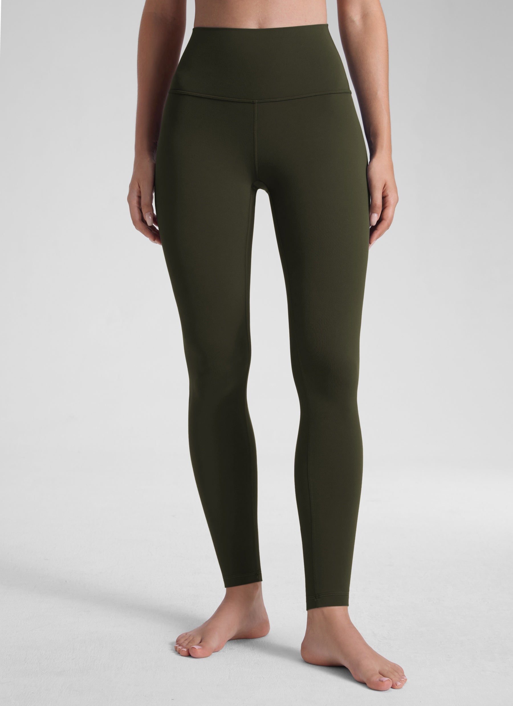 CRZ YOGA - بنطال يوغا نسائي فضفاض بخصر مرتفع من Butterluxe بطول 30 بوصة، لون أخضر زيتوني