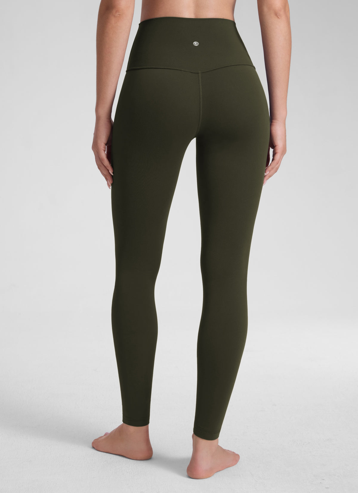 CRZ YOGA Women's Yoga Lounge High Rise Butterluxe Yoga Leggings 30'' Olive Green @model_info:Malisa