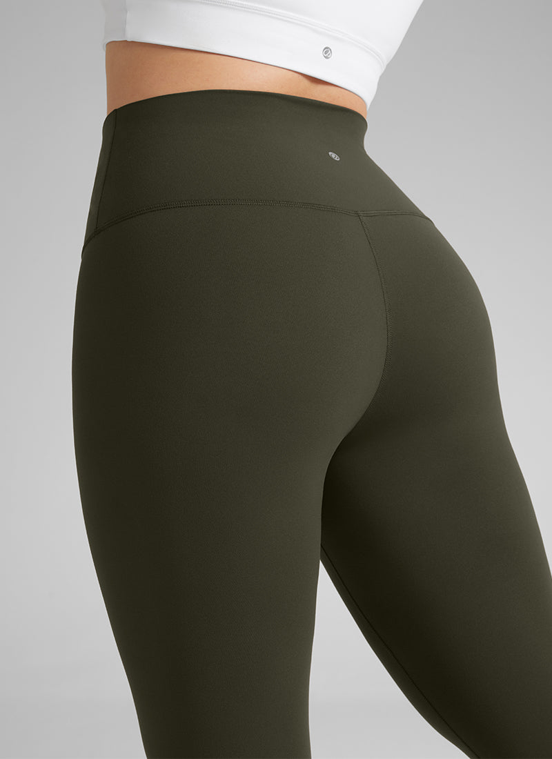 بنطلون ضيق Butterluxe مقاس كبير بخصر مرتفع لليوغا للنساء من CRZ YOGA، بطول 64 سم، أخضر زيتوني