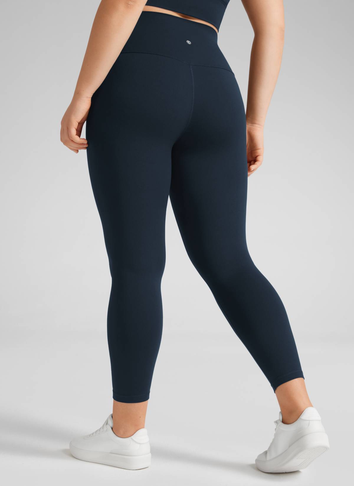 CRZ YOGA Women's Yoga High Rise Plus Size Butterluxe Leggings 25'' True Navy @model_info:Victoria