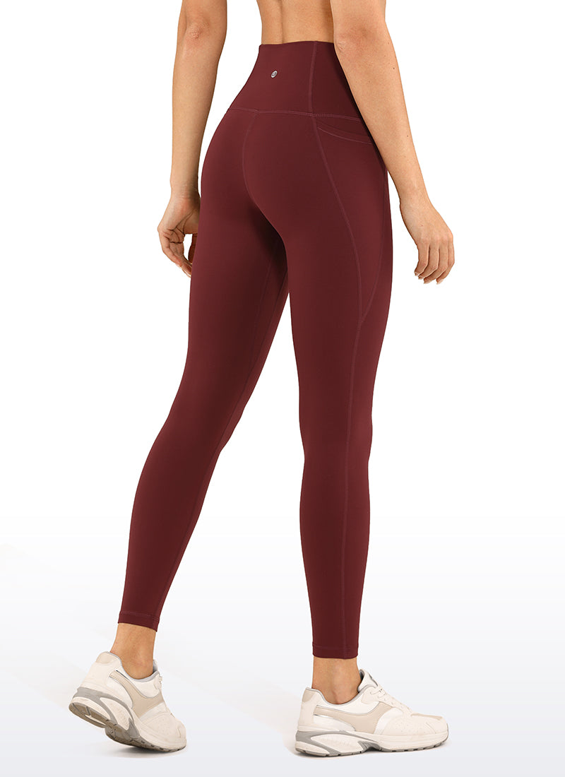 CRZ YOGA Women's Yoga Lounge High Rise Butterluxe Pocket Leggings 25'' Noctilucence Red @model_info:J