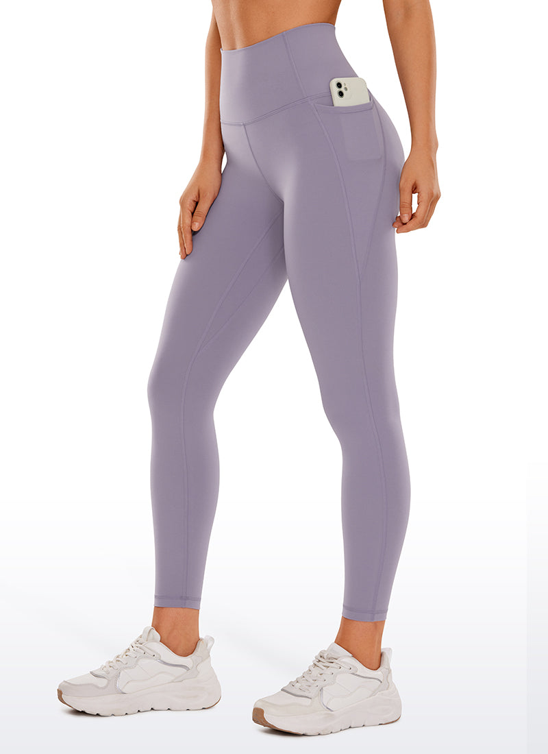 CRZ YOGA Women's Yoga Lounge High Rise Butterluxe Pocket Leggings 25'' Lavender Mist @model_info:Bojana