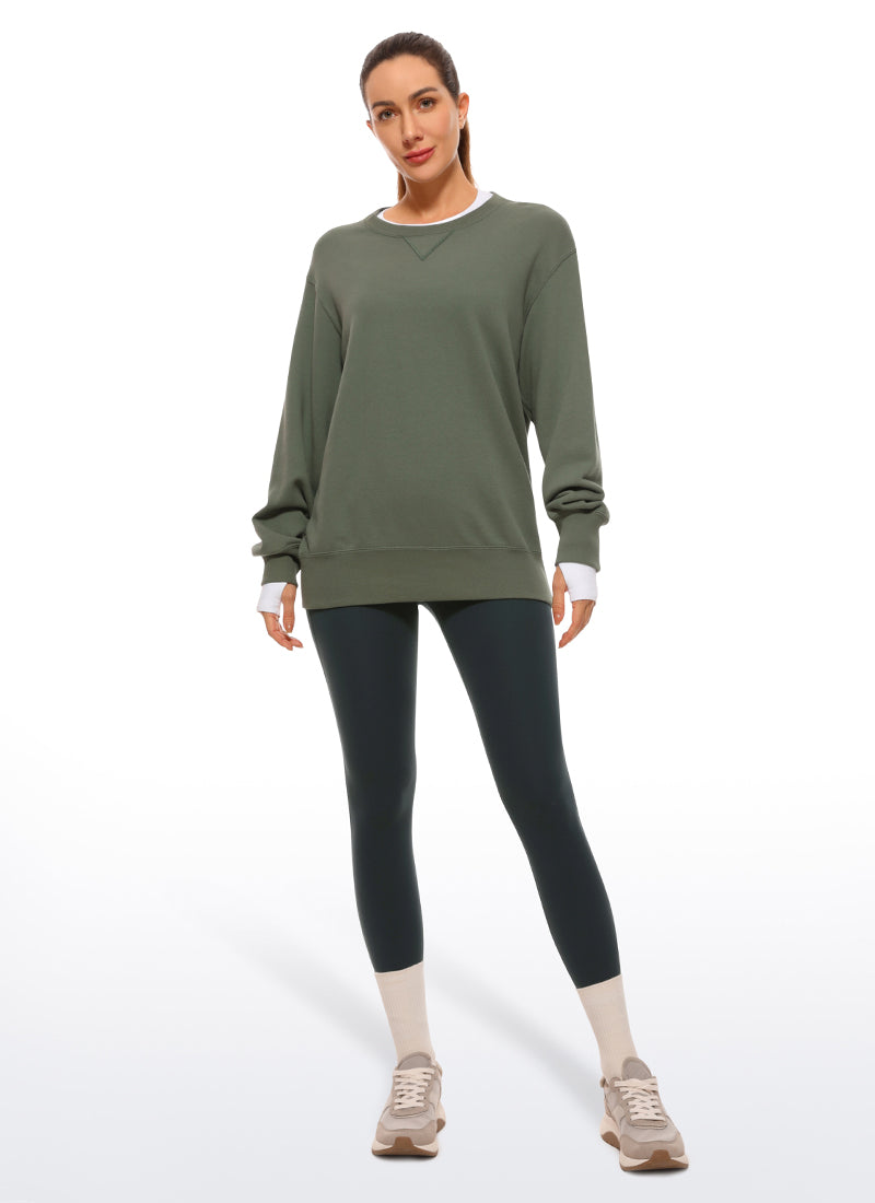 CRZ YOGA Women's Yoga Lounge High Rise Butterluxe Pocket Leggings 25'' Dark Green @model_info:De