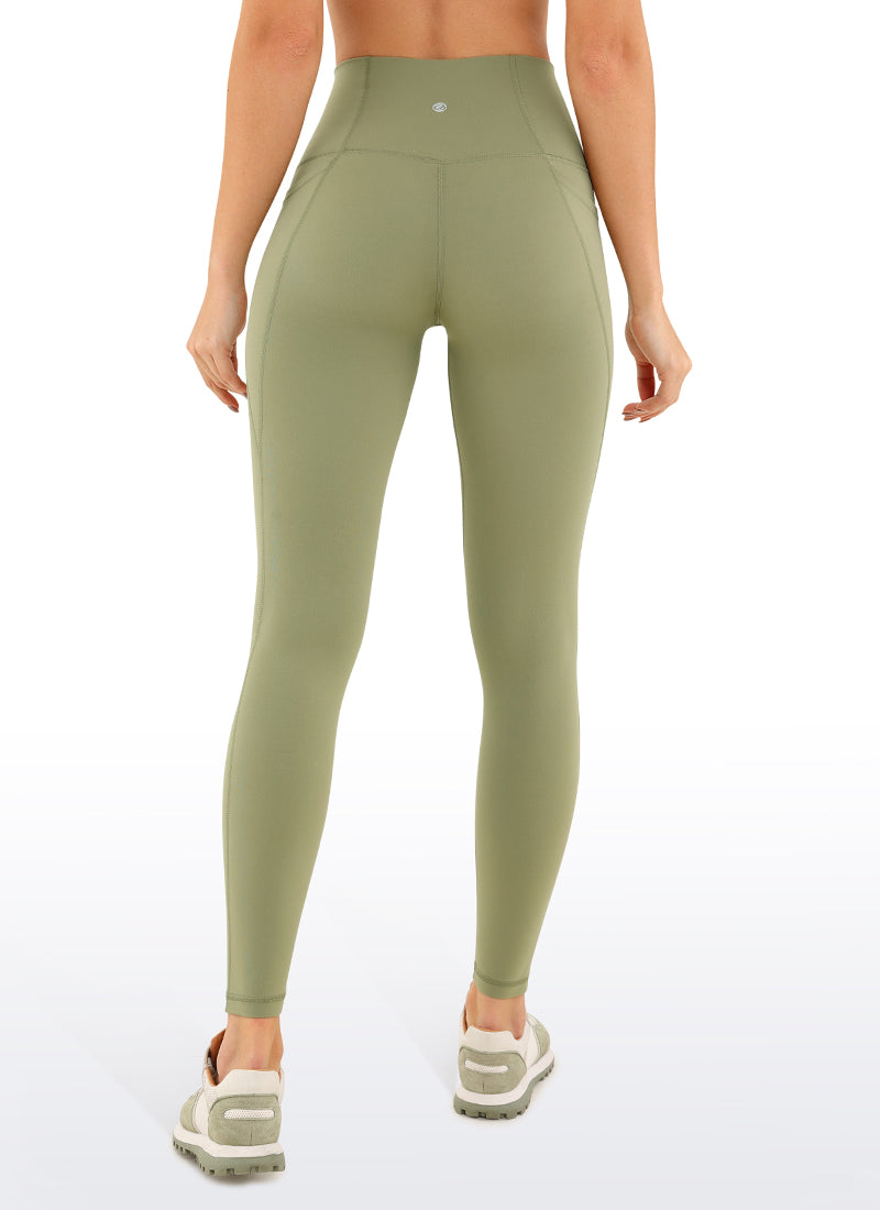 CRZ YOGA Women's Yoga Lounge High Rise Butterluxe Pocket Leggings 25'' Moss Green @model_info:J
