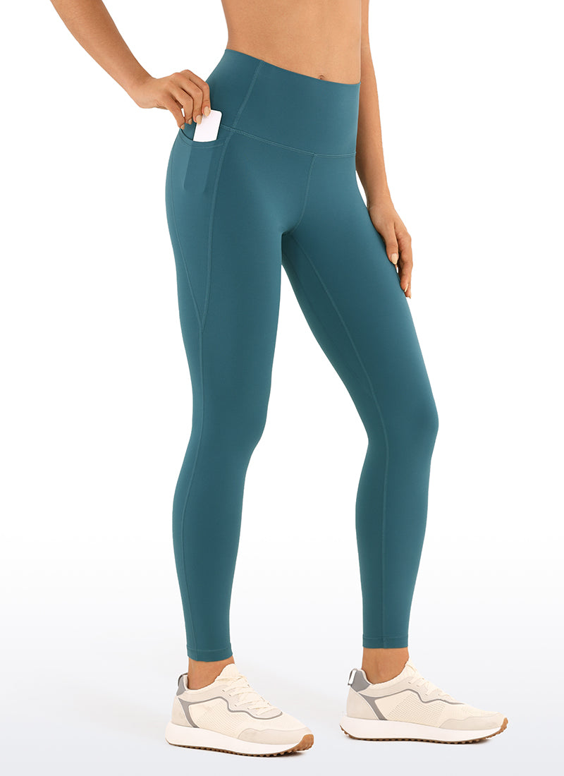 CRZ YOGA Women's Yoga Lounge High Rise Butterluxe Pocket Leggings 25'' Petrol Blue @model_info:M