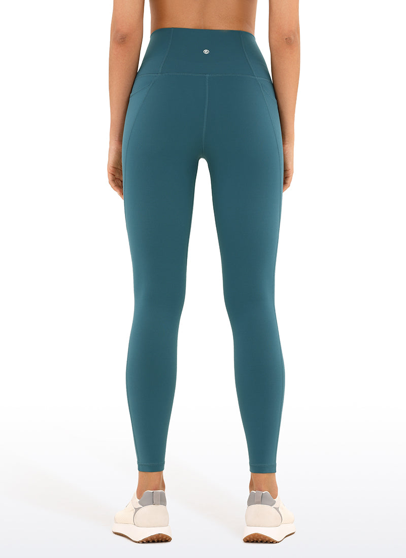 CRZ YOGA Women's Yoga Lounge High Rise Butterluxe Pocket Leggings 25'' Petrol Blue @model_info:M