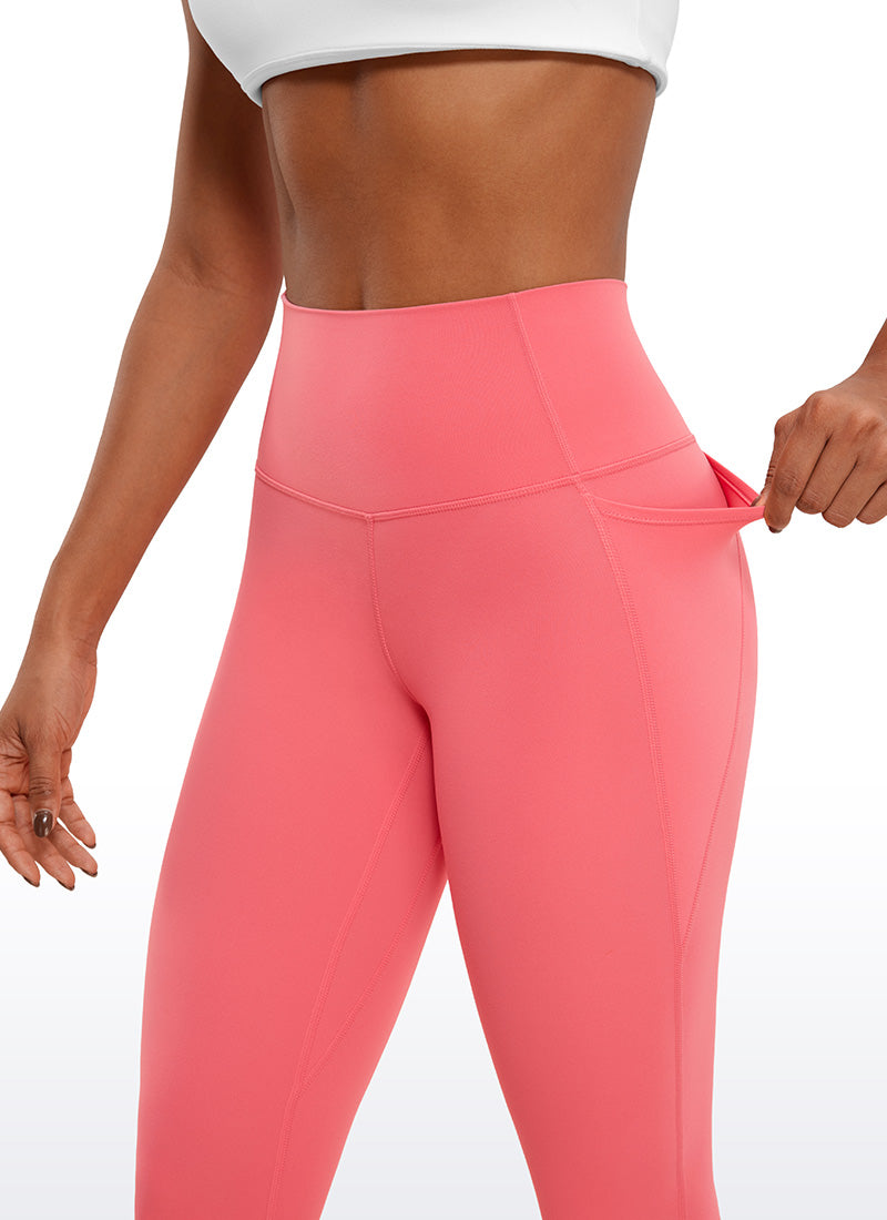 CRZ YOGA Womens Butterluxe High Waist Pockets Capri Leggings 23'' Raspberry Sorbet @model_info:Gigi